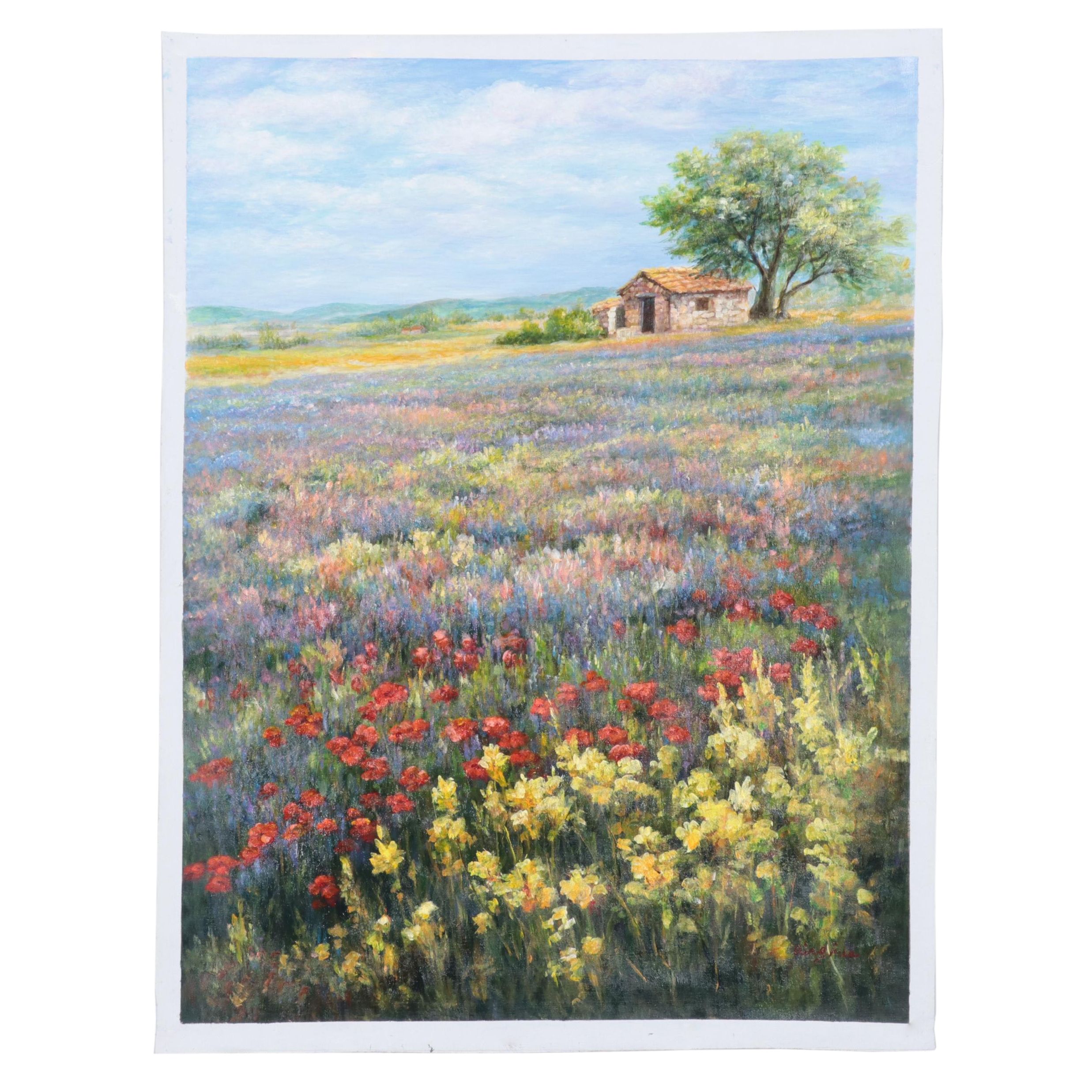 Qinghua Landscape Oil Painting