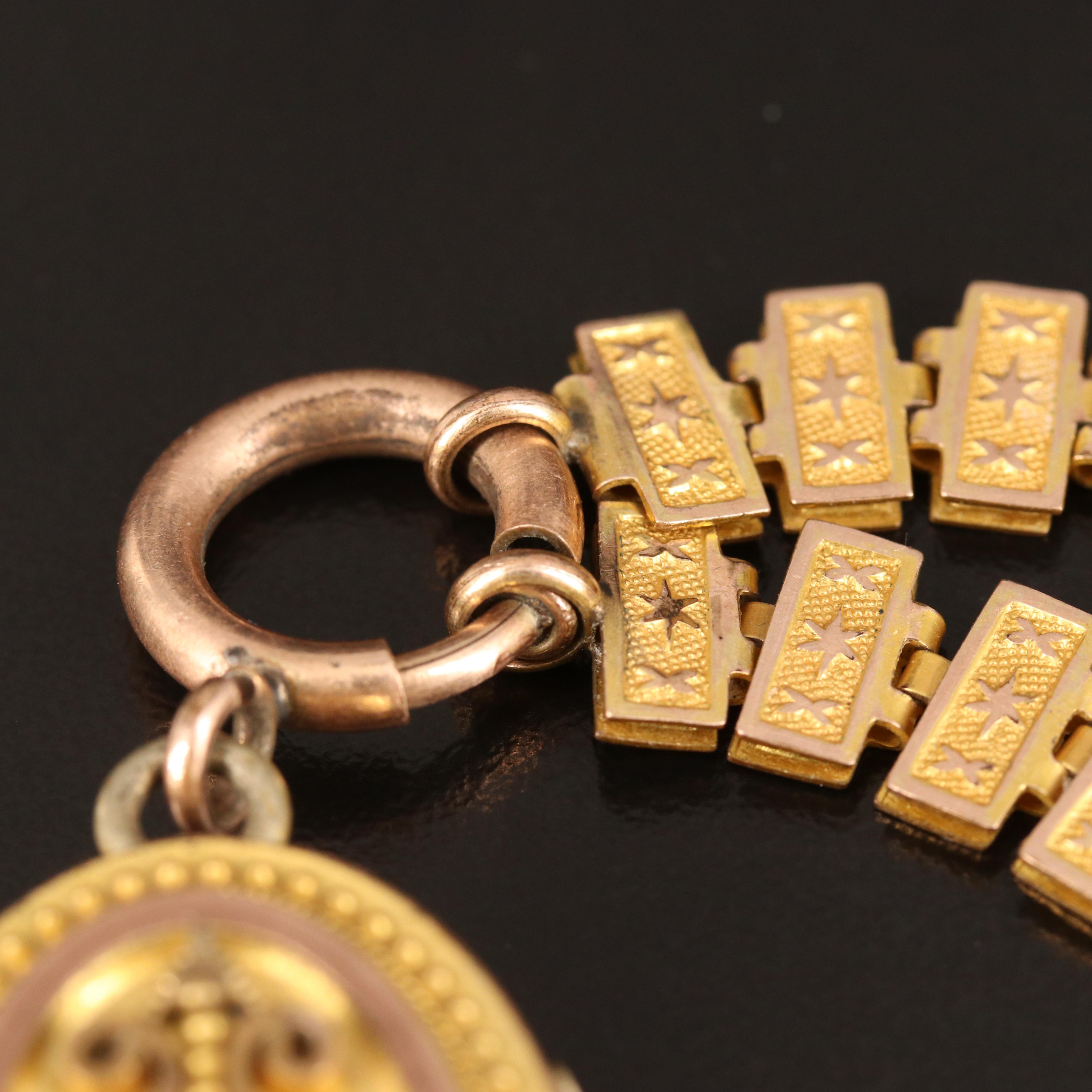 Victorian Book Chain Necklace with Locket