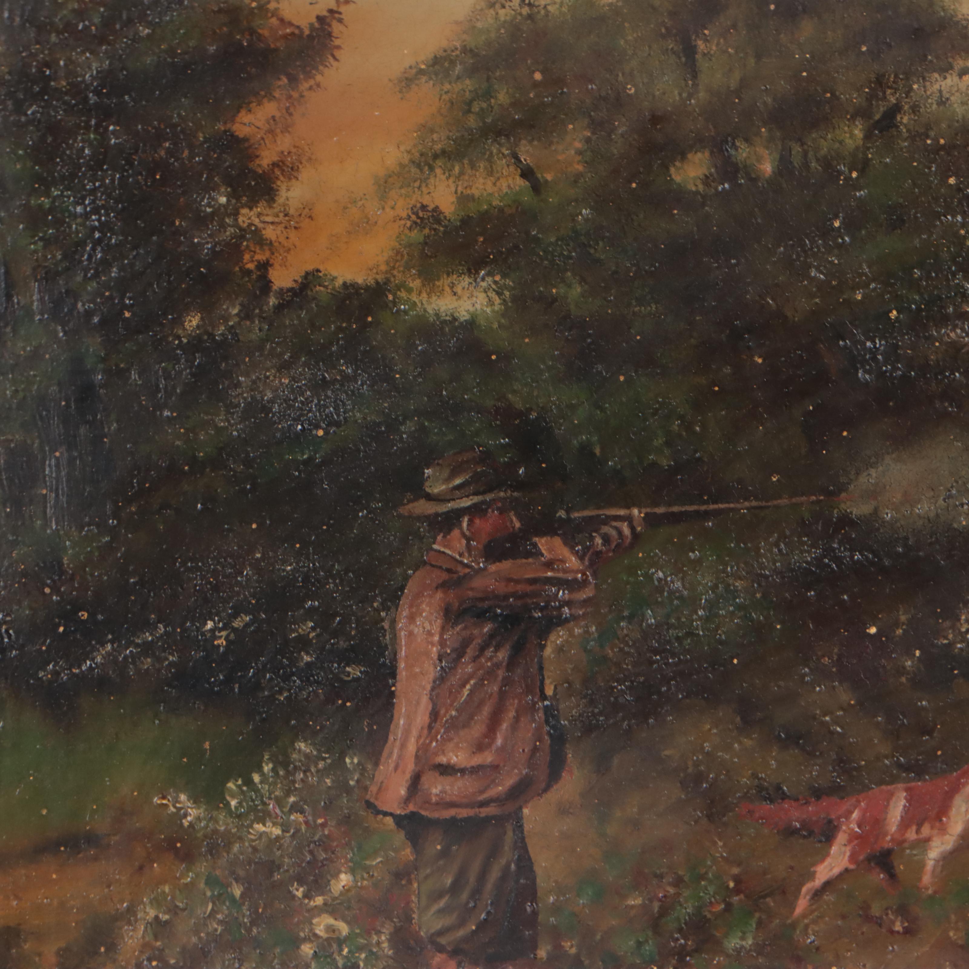 Oil Painting of Hunting Scene, 1913