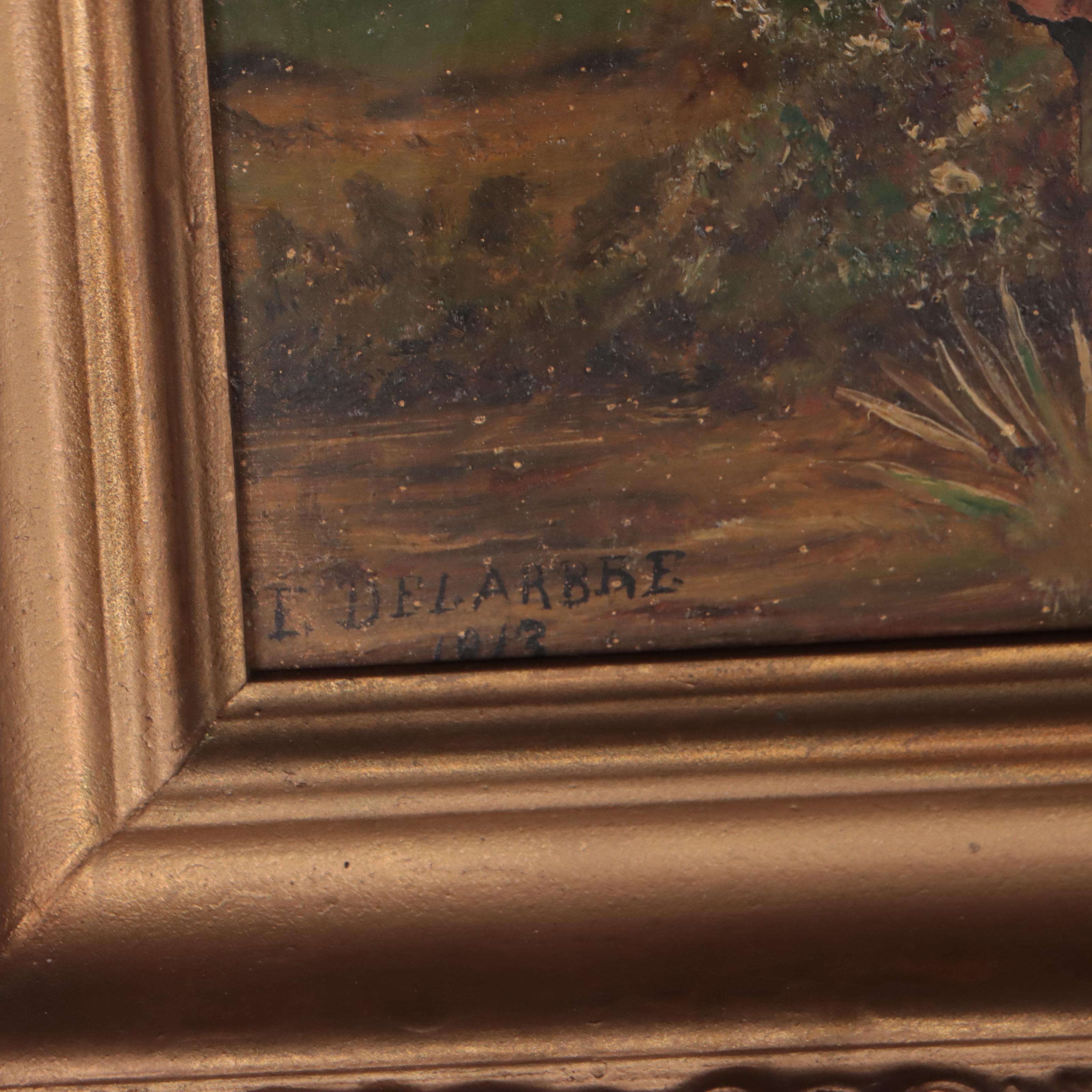 Oil Painting of Hunting Scene, 1913