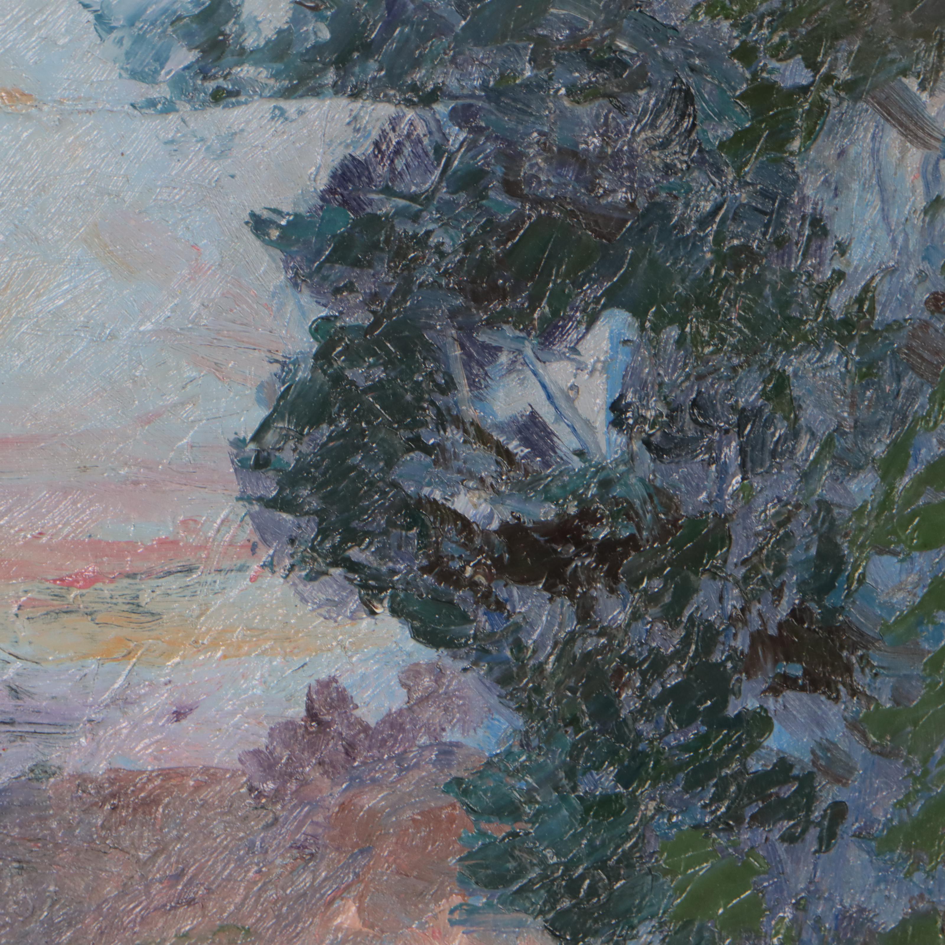 Oil Painting of Verdant Landscape