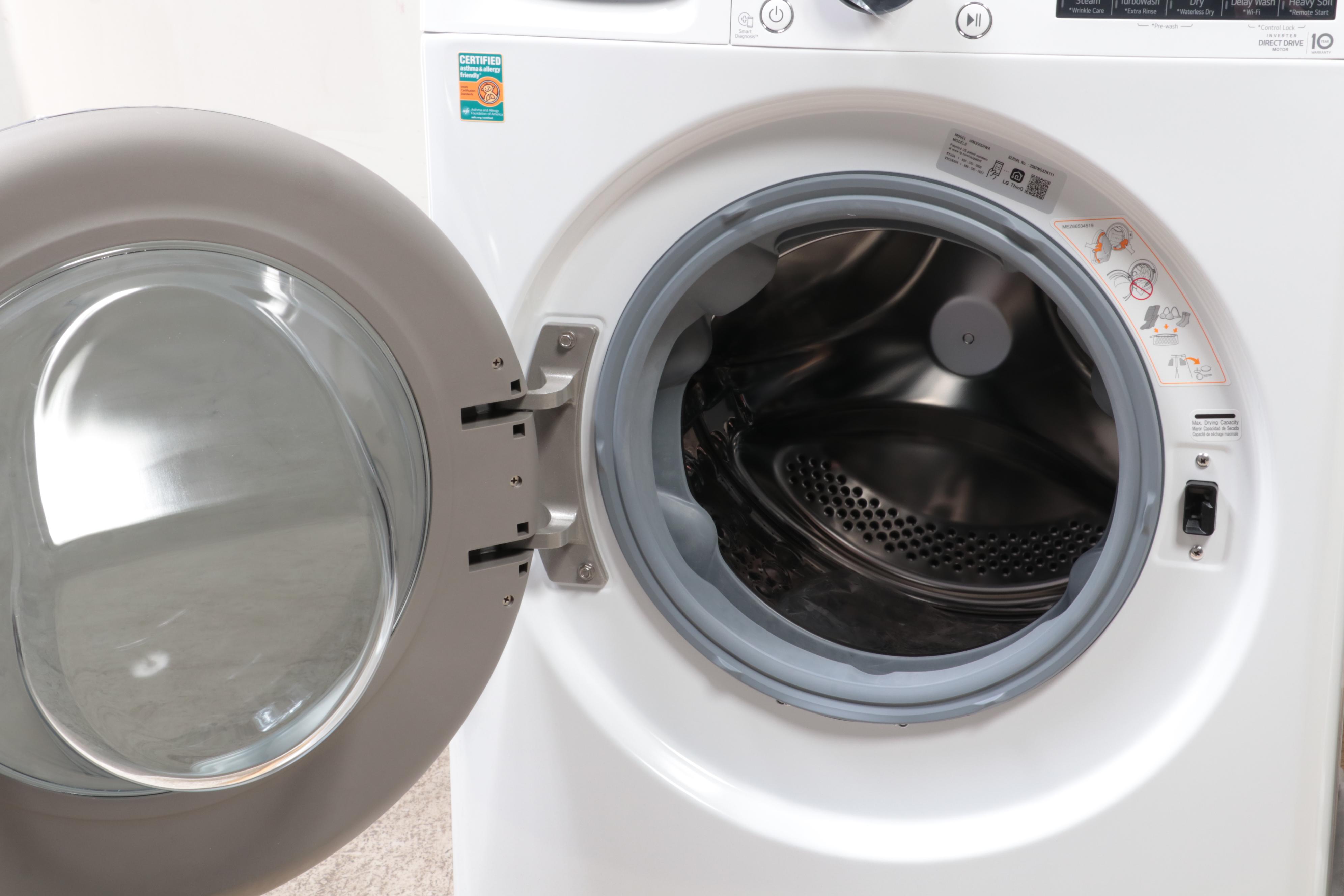 LG 2.4 Cu. Ft. White Smart Compact Front Load All-In-One Washer/Dryer Combo