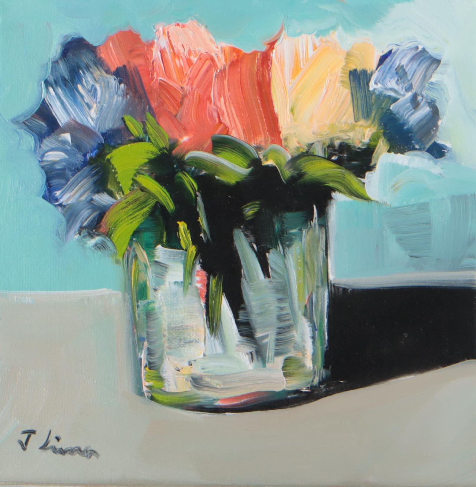 José M. Lima Floral Still Life Oil Painting, 2022