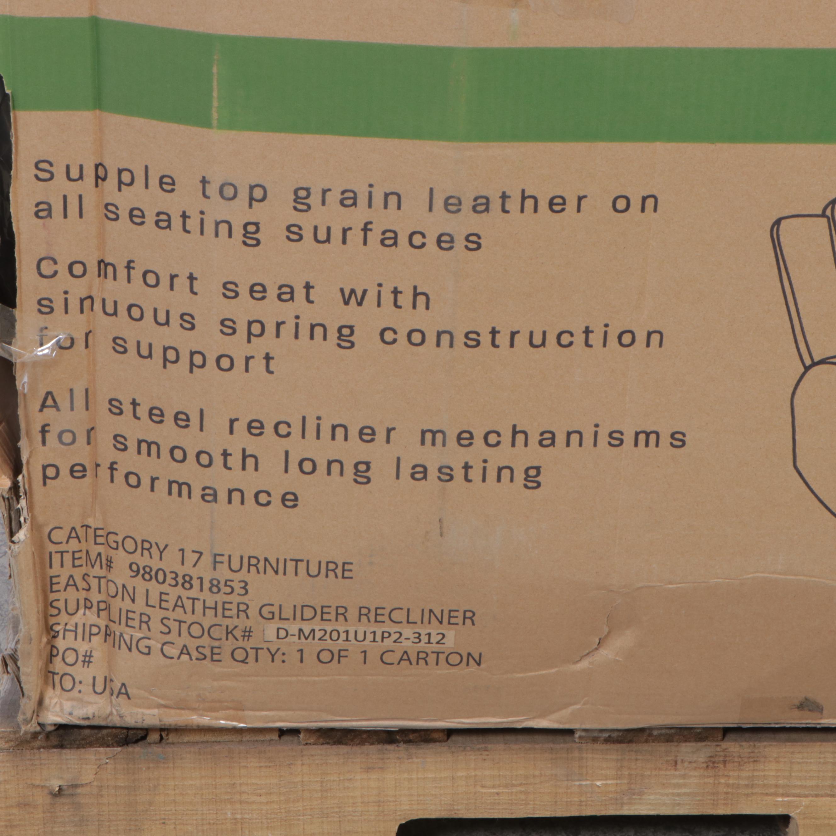 Member's Mark Easton Leather Glider Recliner