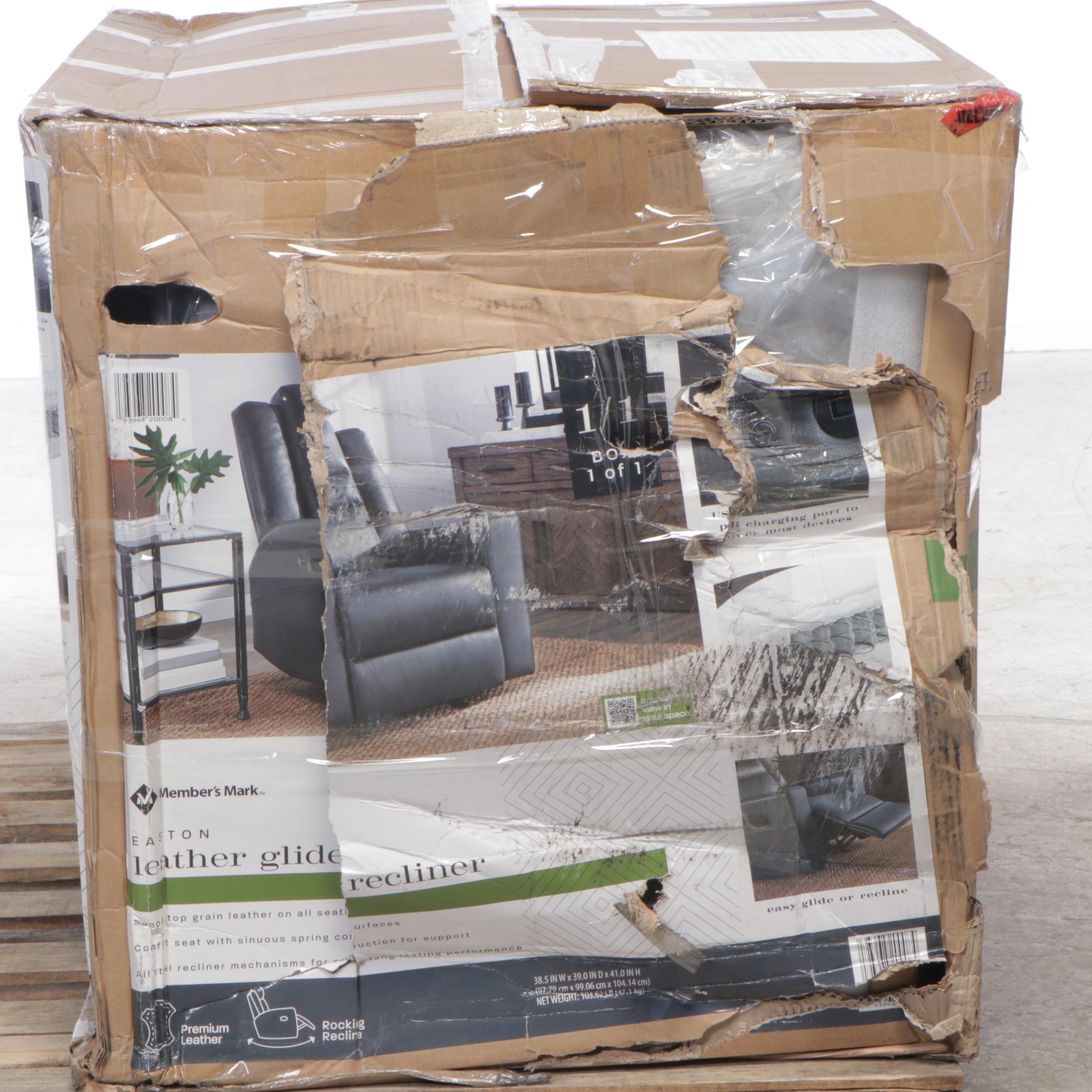 Member's Mark Easton Leather Glider Recliner