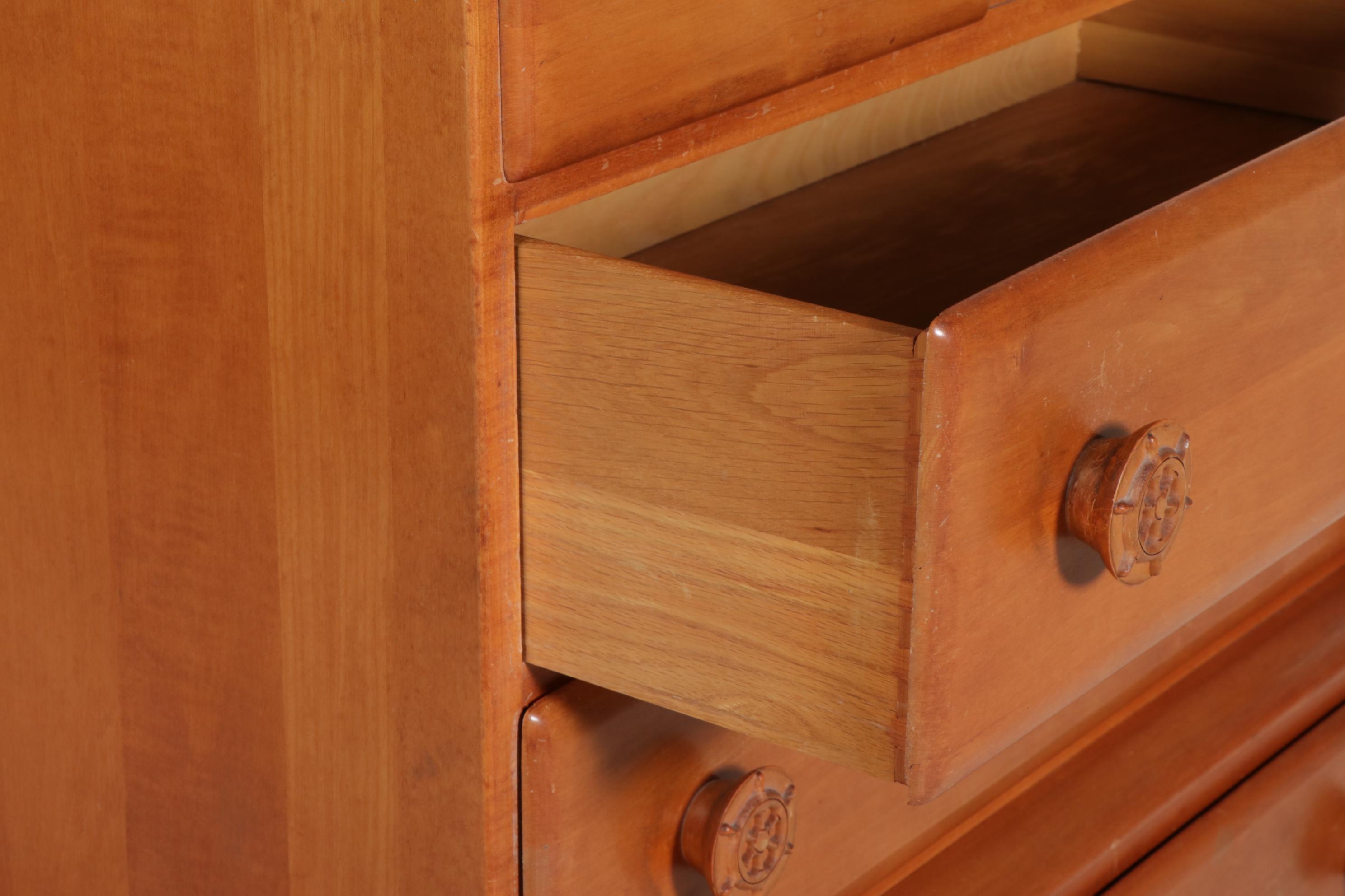 Virginia House Nautical-Themed Maple Three-Piece Bedroom Set, Mid-20th Century