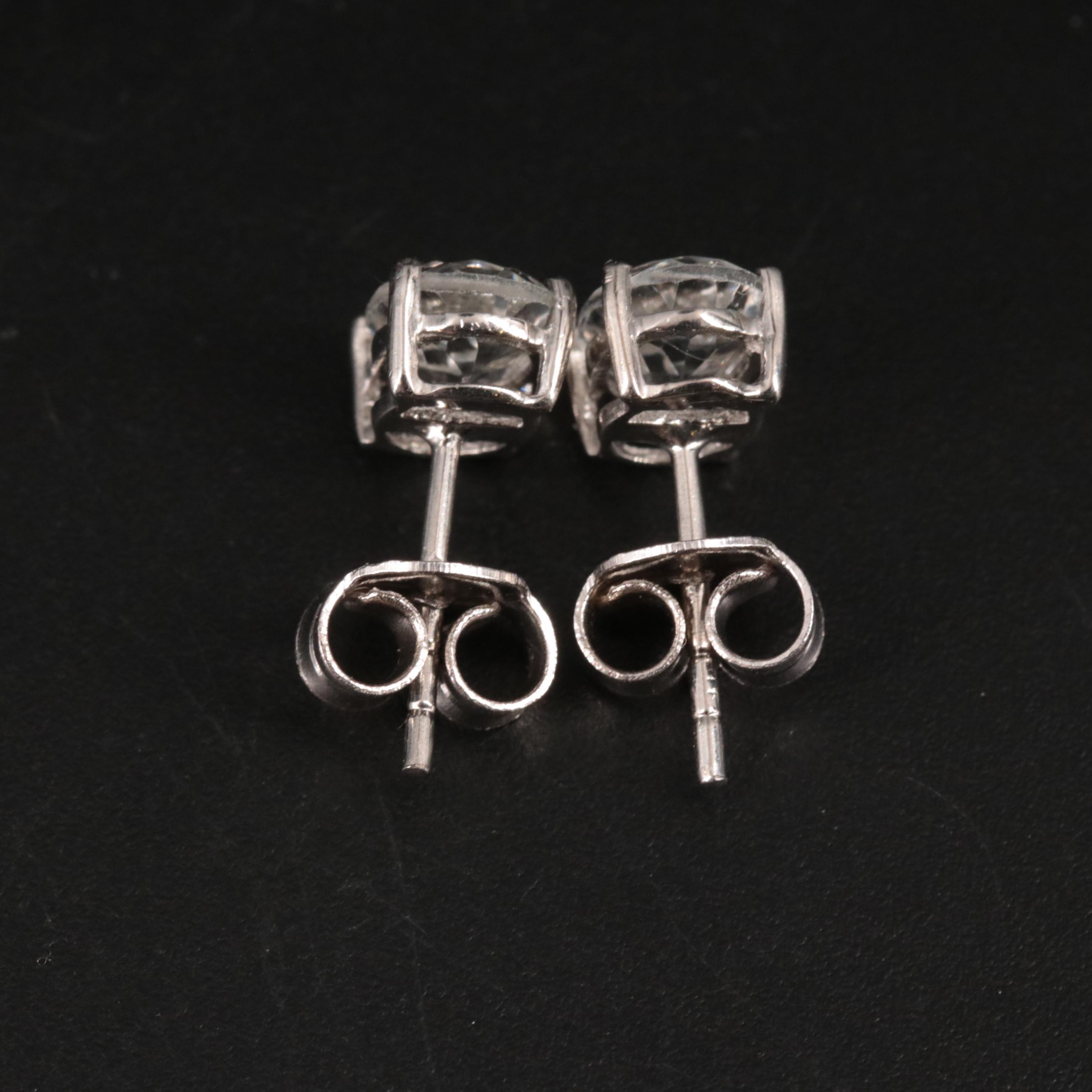 Sterling Silver Oval Gemstone Stud Earrings