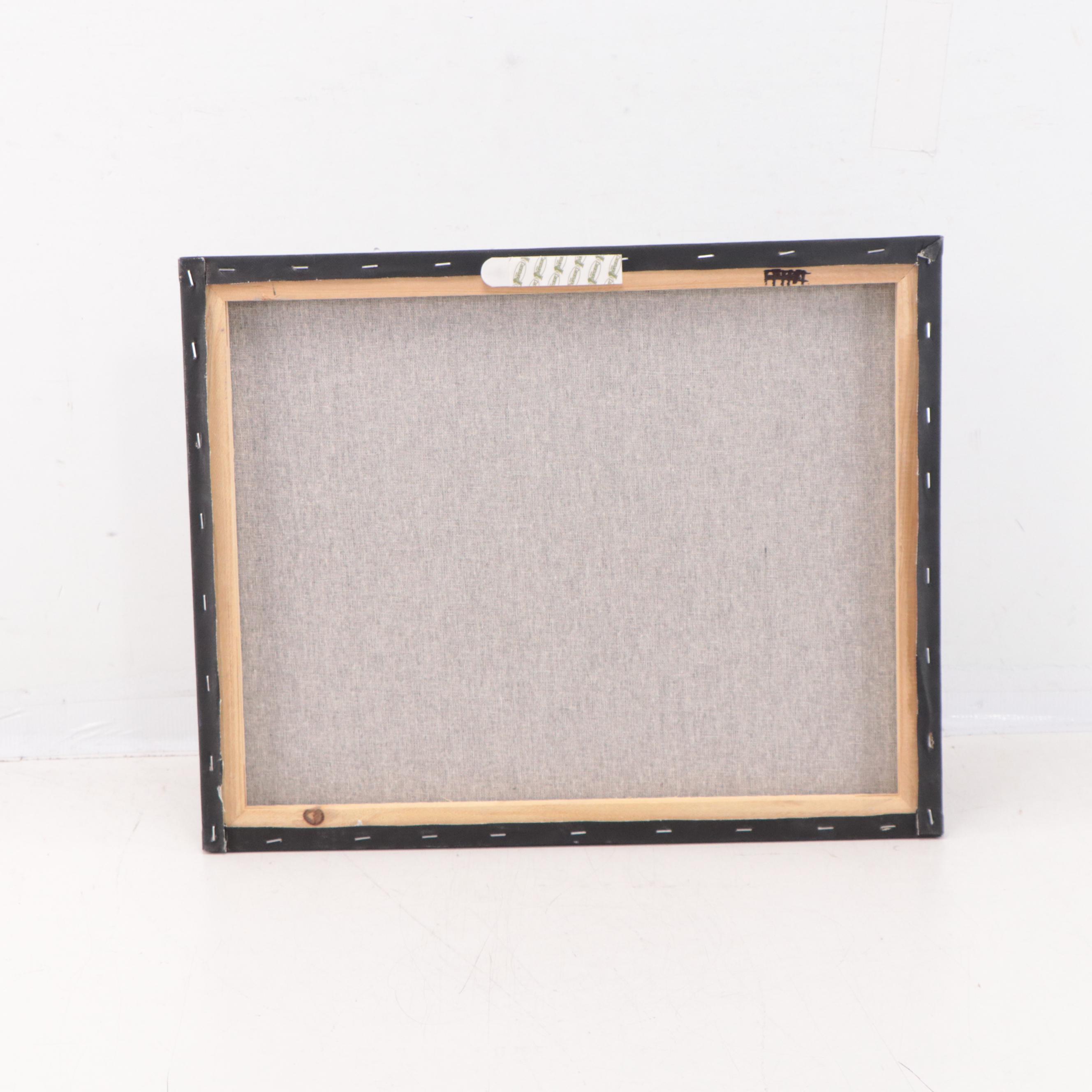 Oil Painting of Nocturne Pond Landscape