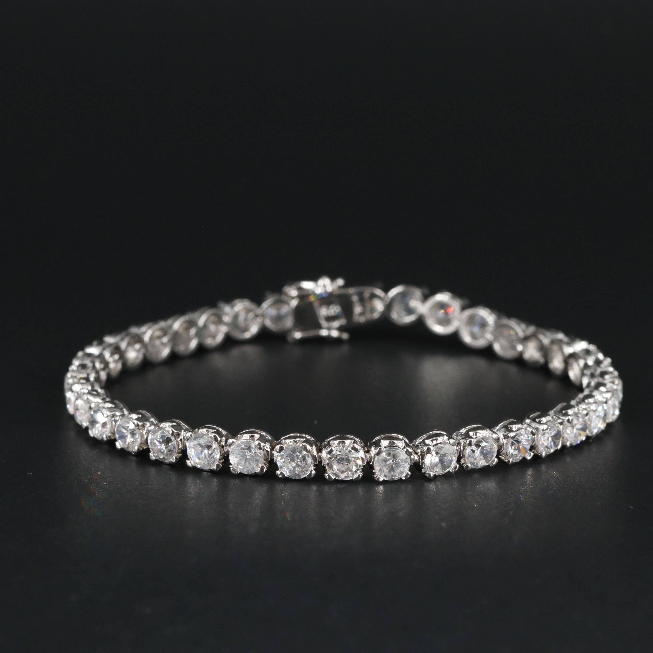 Sterling Cubic Zirconia Tennis Bracelet