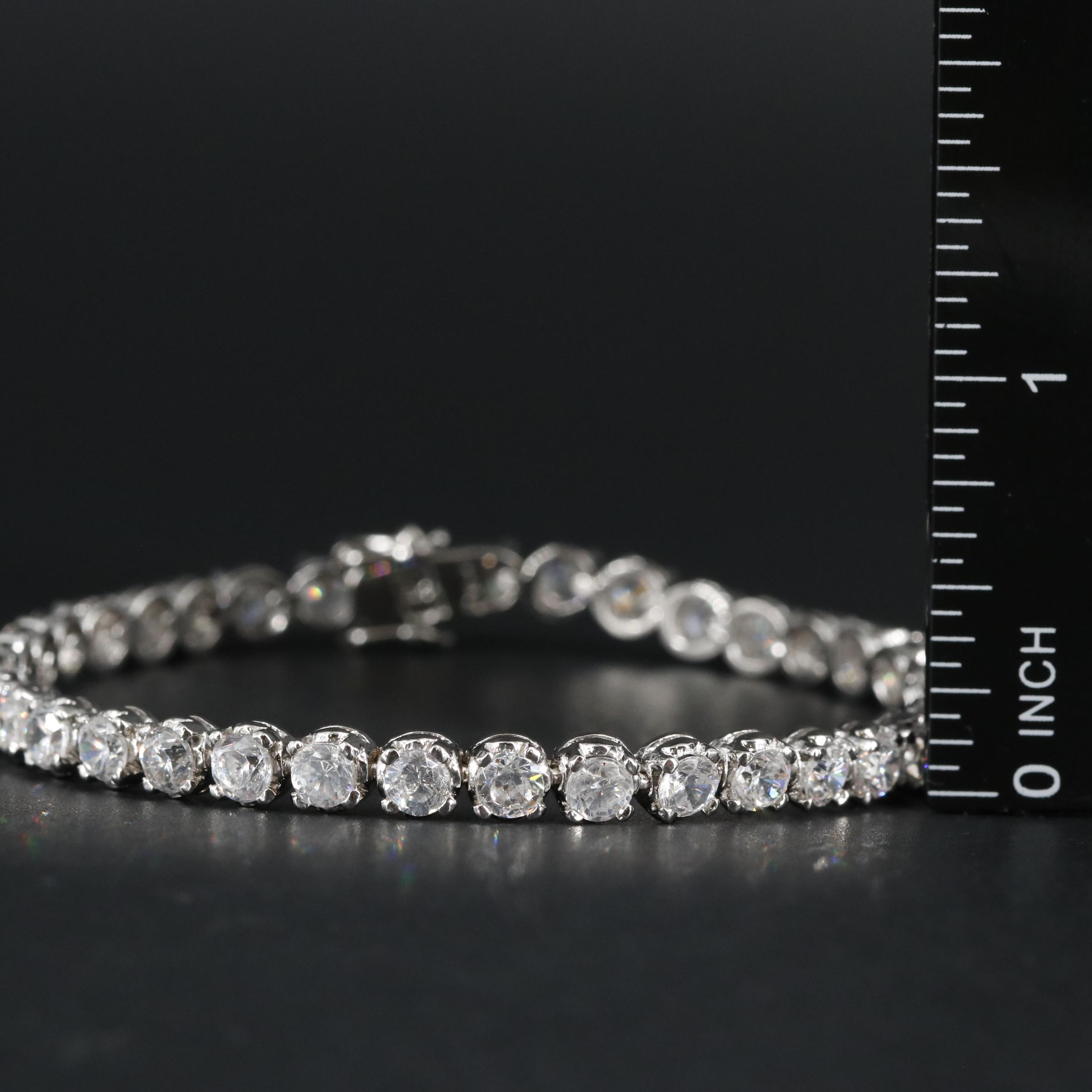 Sterling Cubic Zirconia Tennis Bracelet