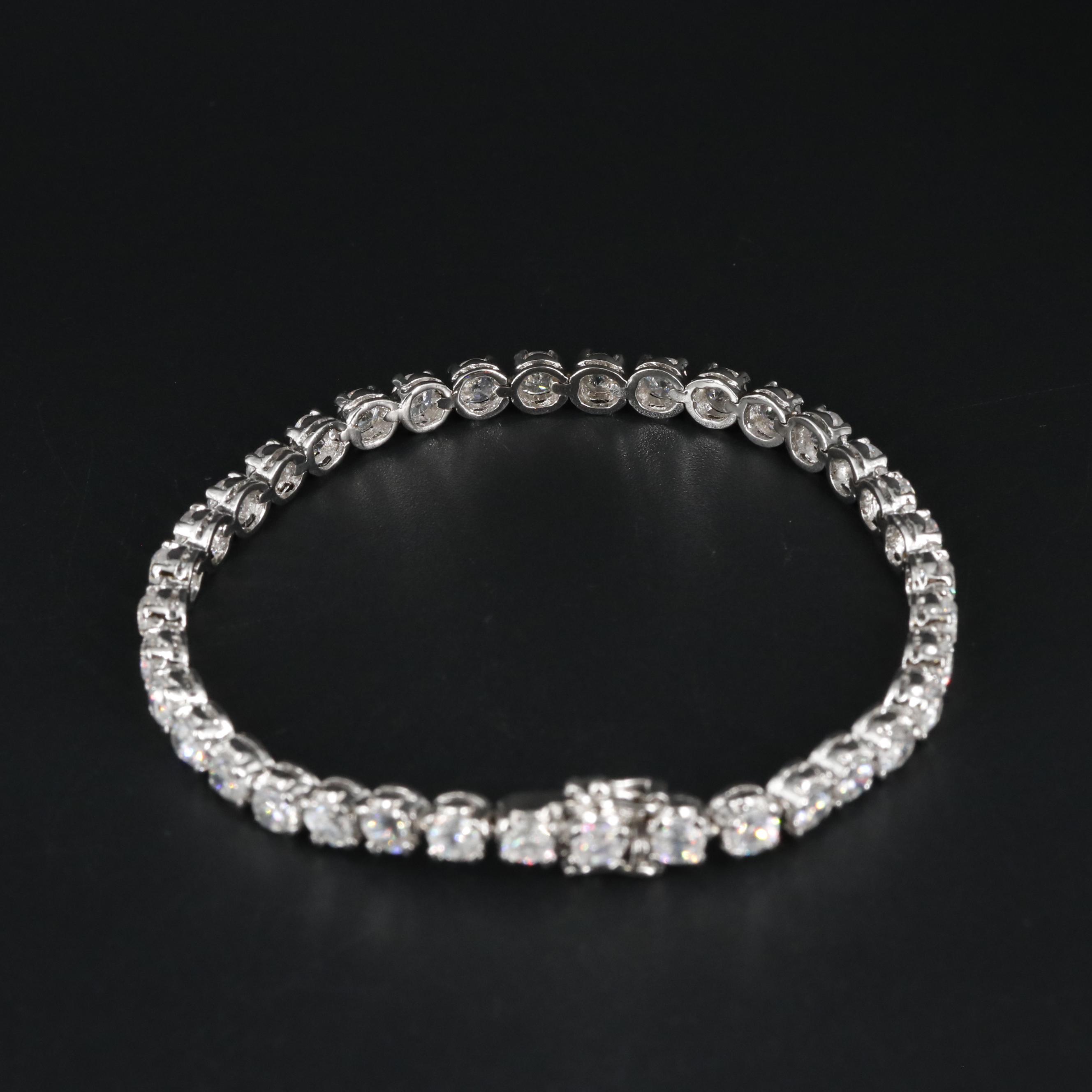 Sterling Cubic Zirconia Tennis Bracelet