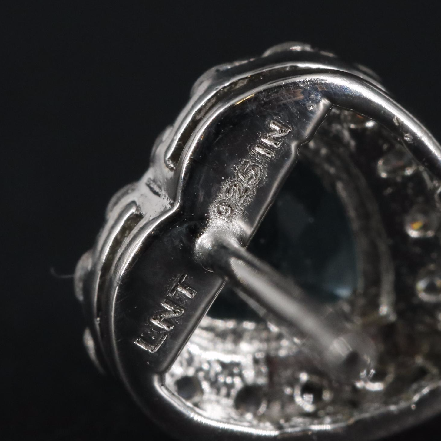 Sterling Topaz and Cubic Zirconia Heart Halo Stud Earrings