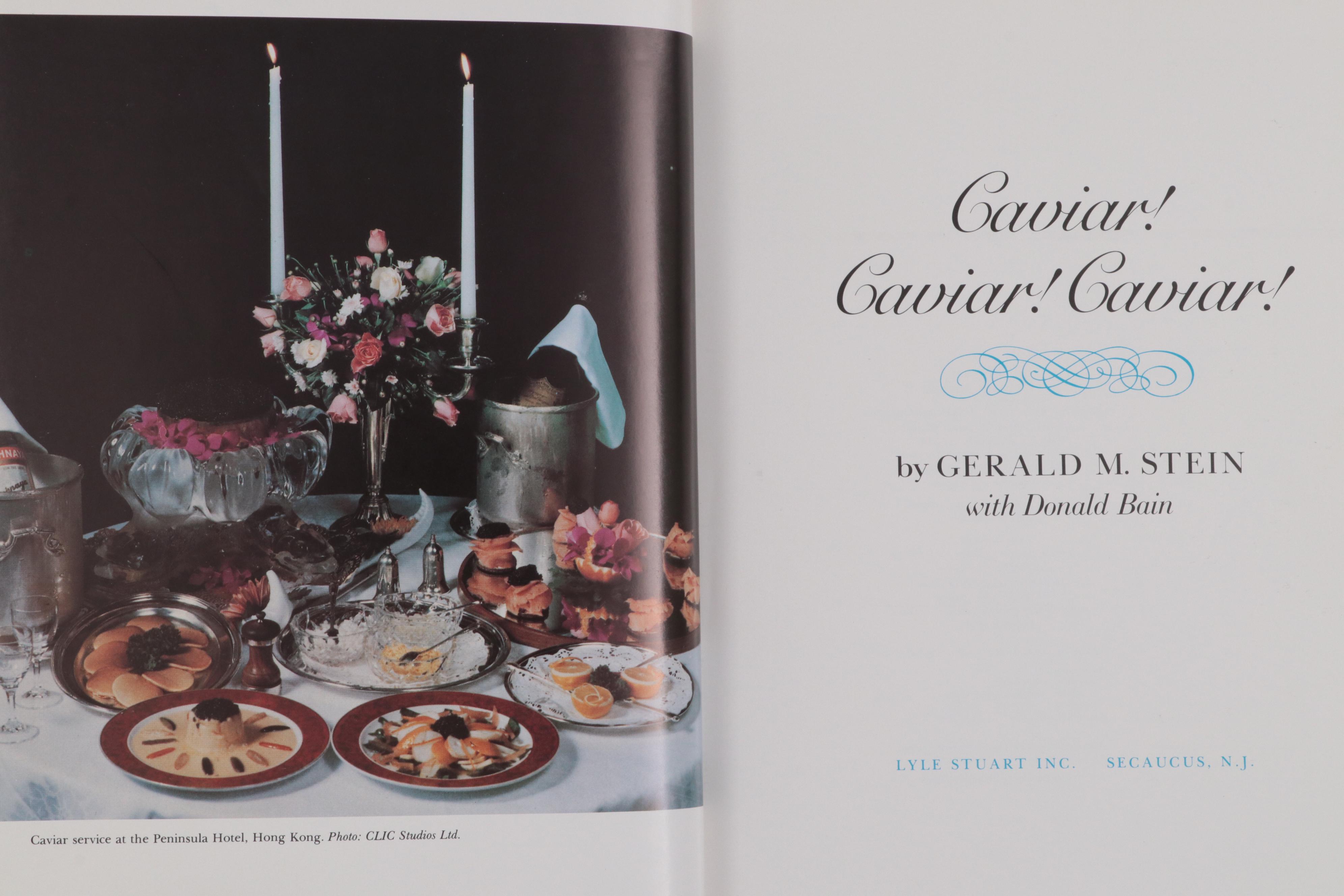 First Edition "Caviar! Caviar! Caviar!" with Crystal Caviar Bowl and Utensils