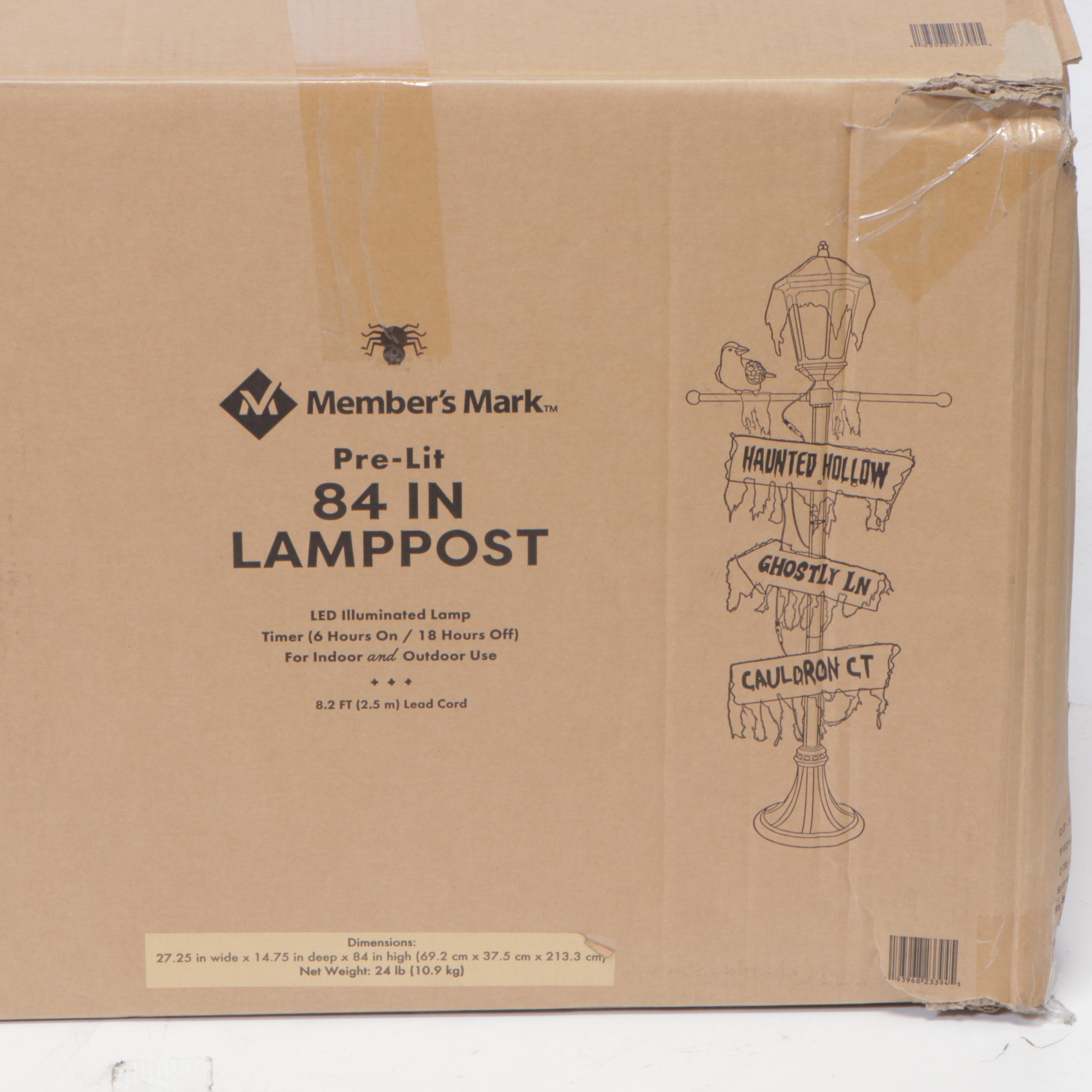 Member's Mark 84" Pre-Lit Halloween Lamppost