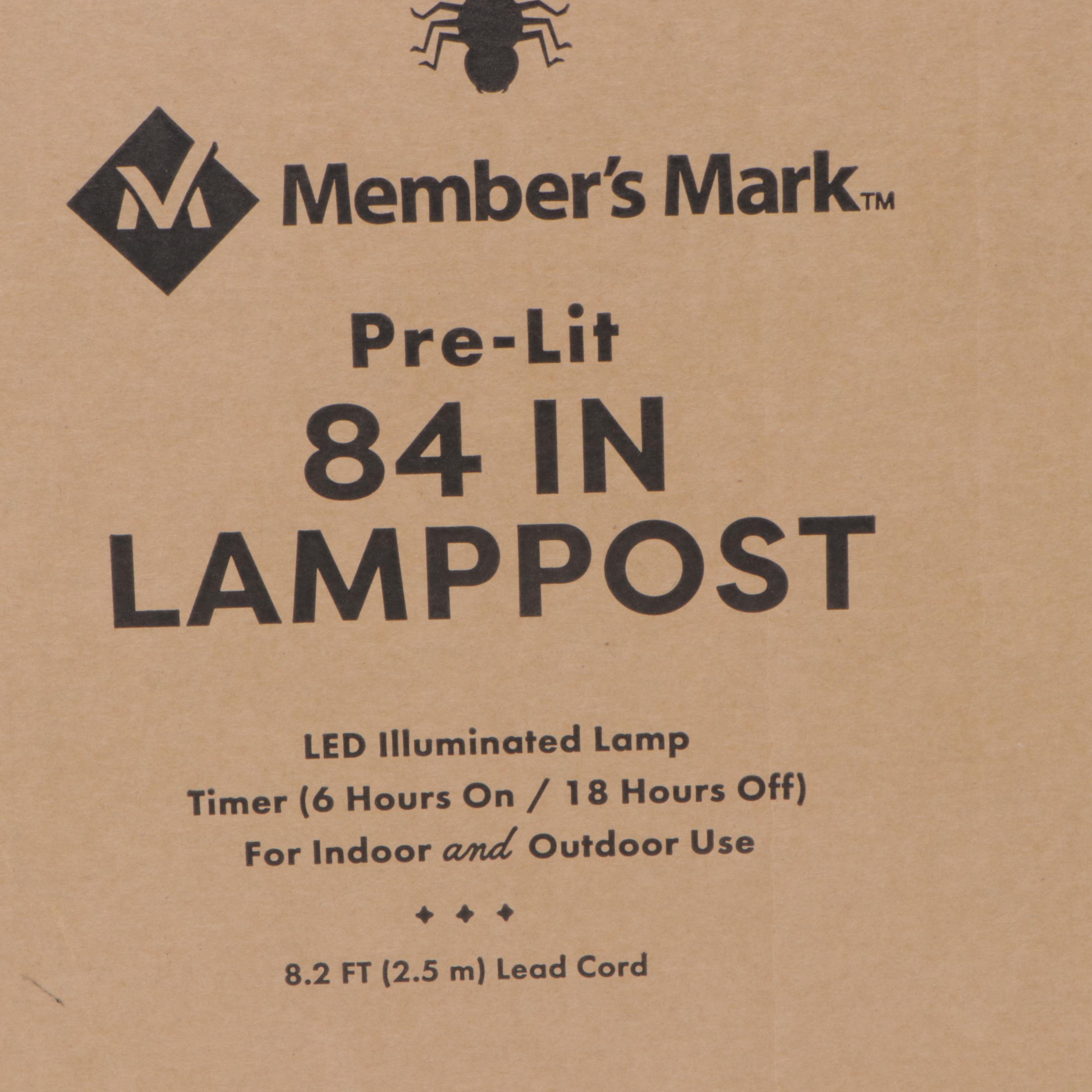 Member's Mark 84" Pre-Lit Halloween Lamppost