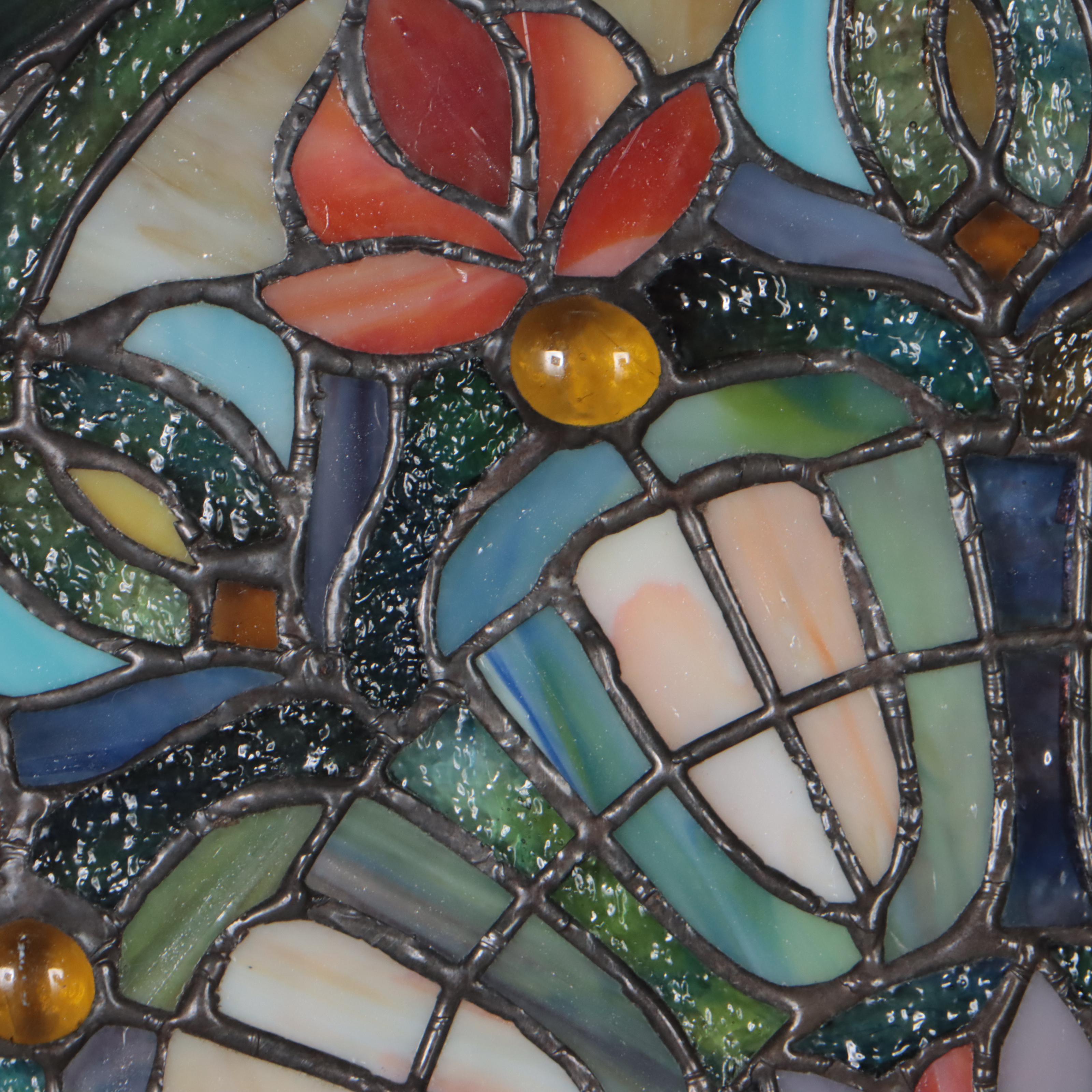 Stained Glass Hanging Window Panel Medallion