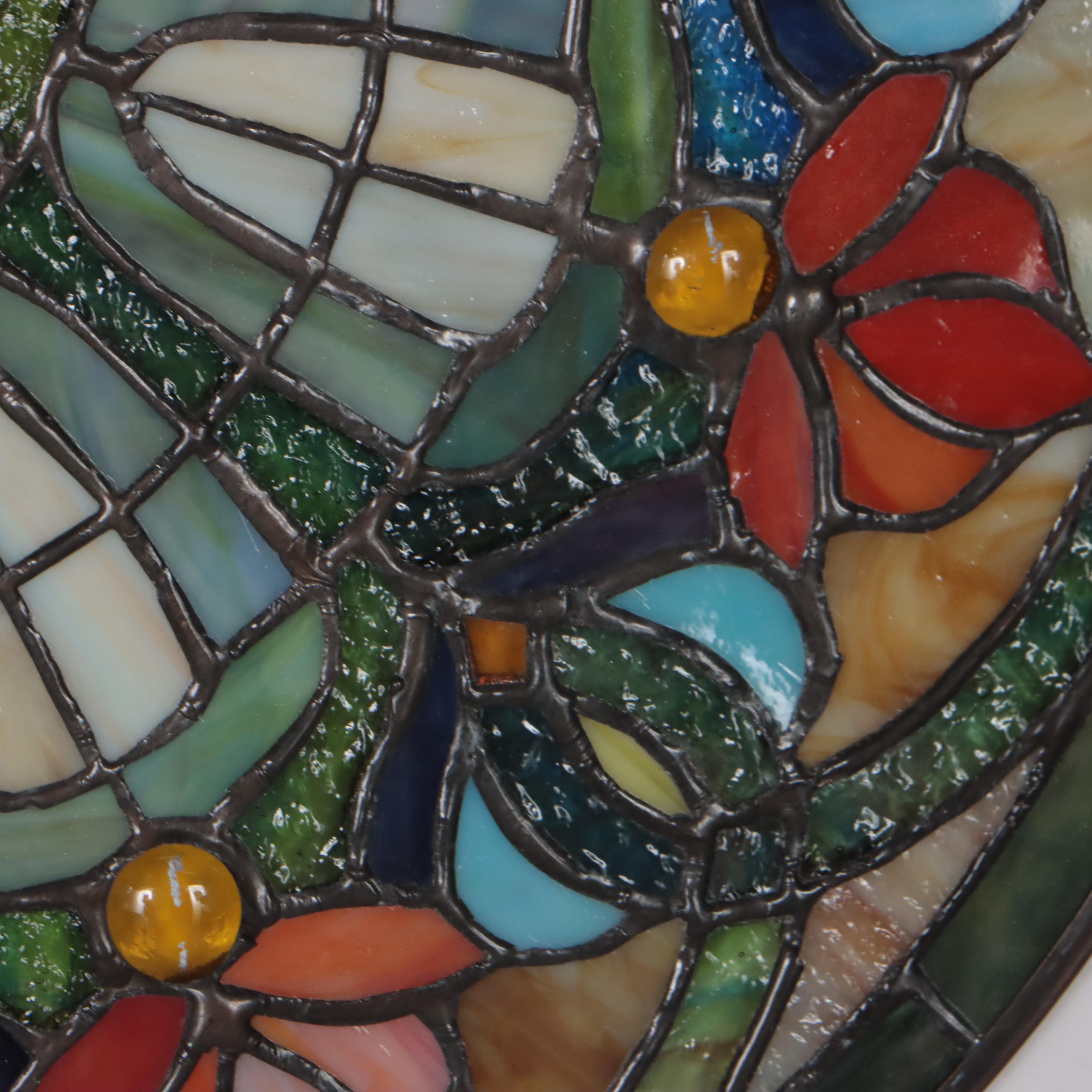 Stained Glass Hanging Window Panel Medallion