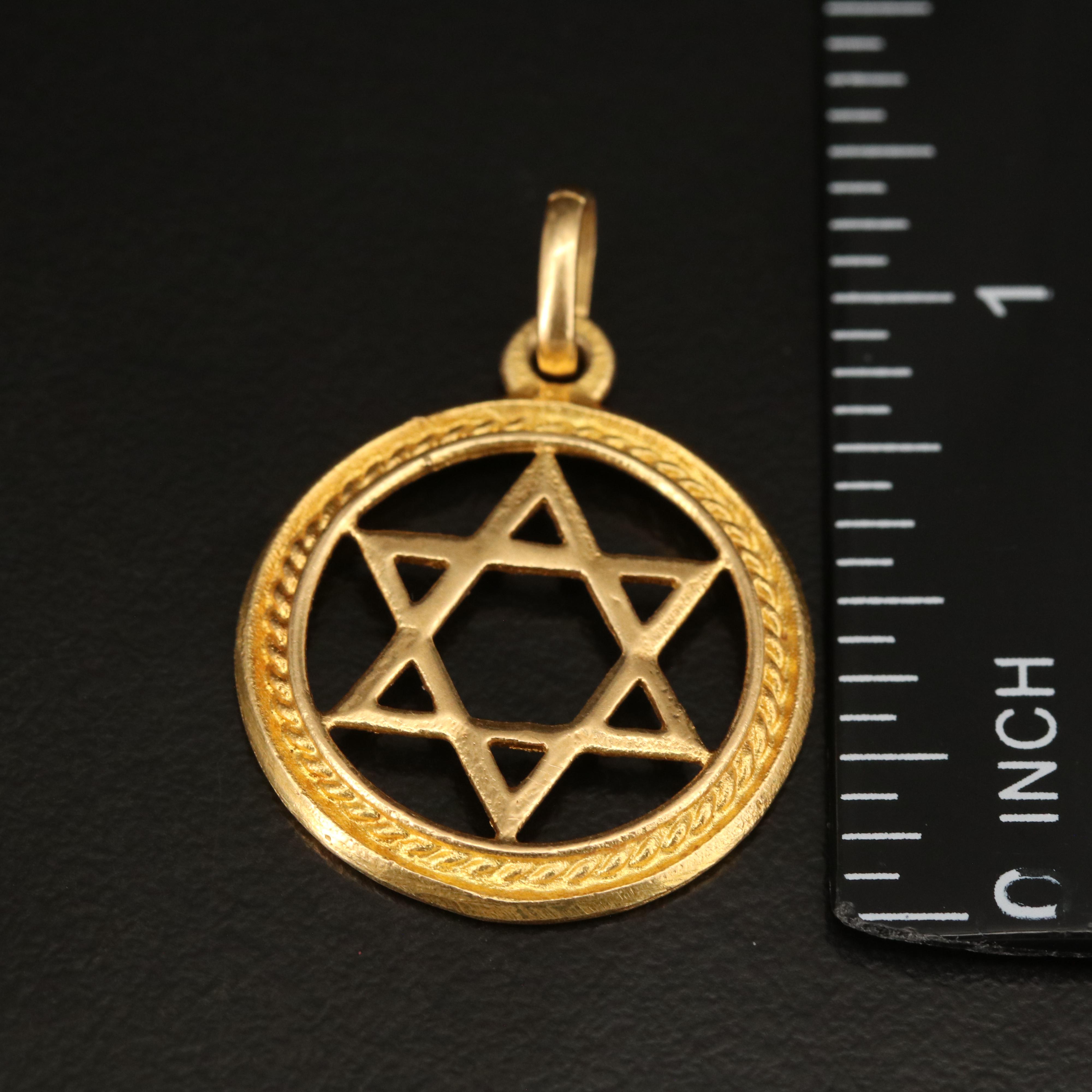 18K Star of David Pendant