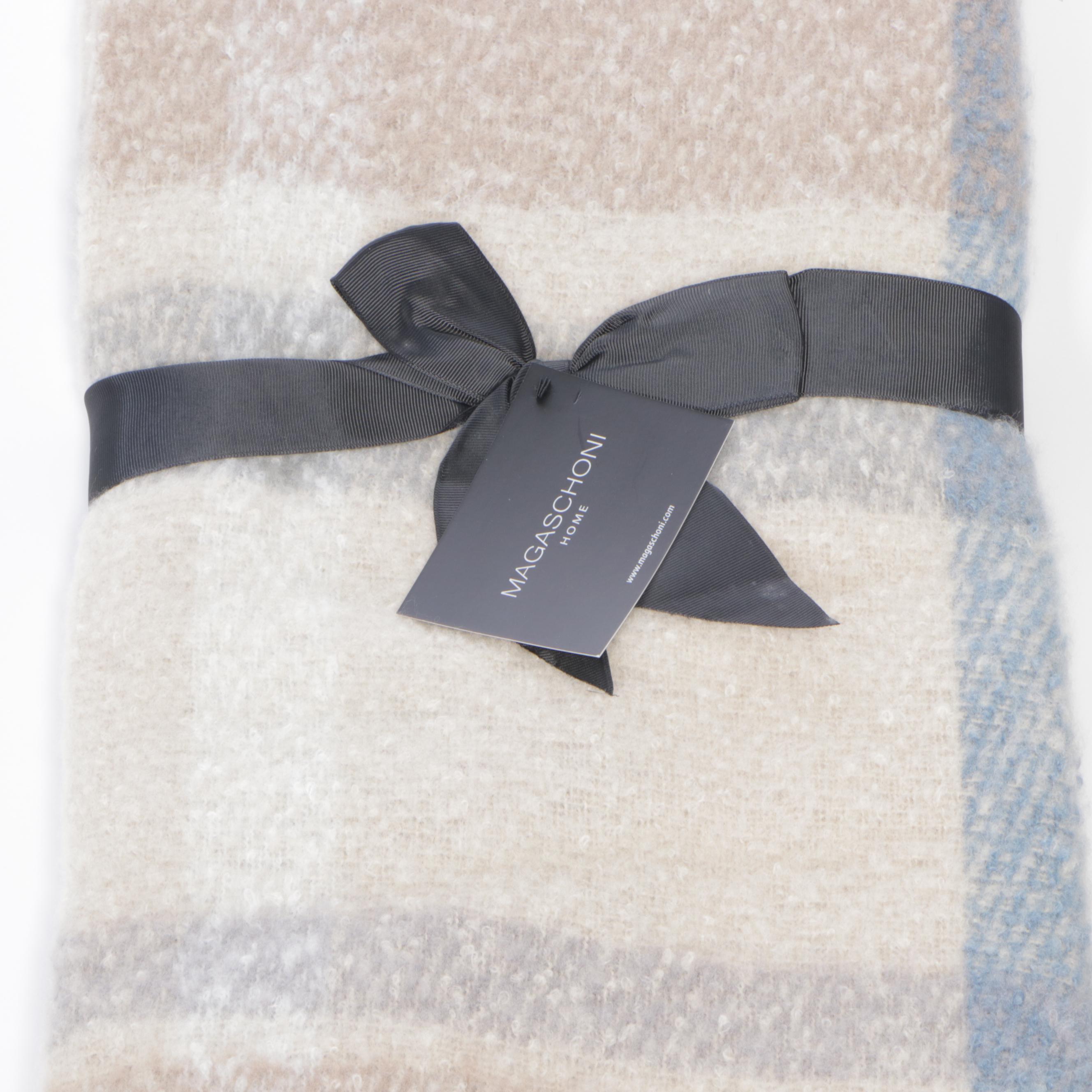 Magaschoni Home Faux Mohair Throws with Fringe