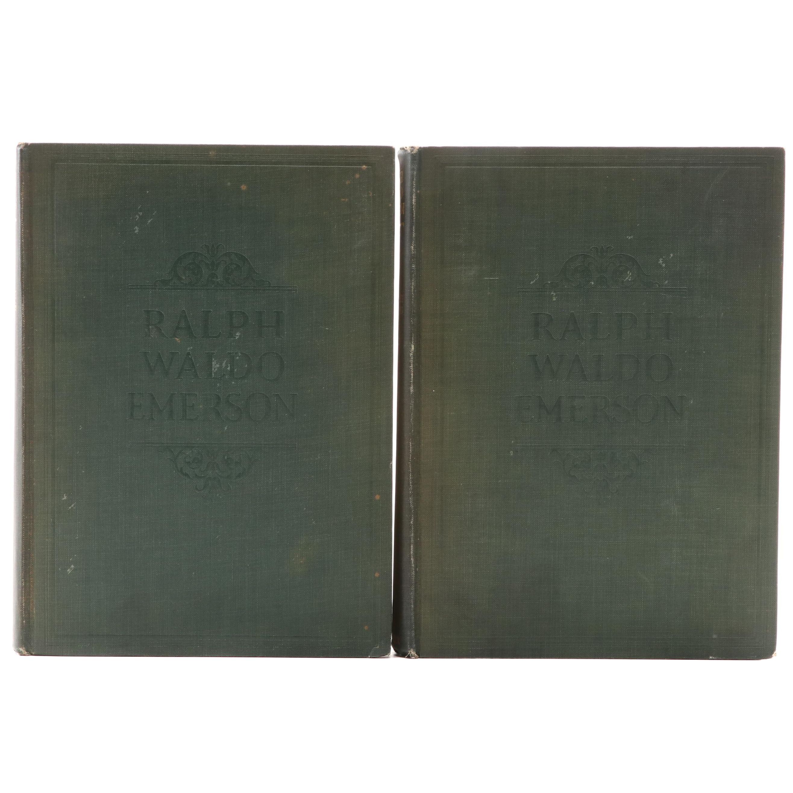 Fourth Edition "Complete Writings of Ralph Waldo Emerson" Two-Volume Set, 1930
