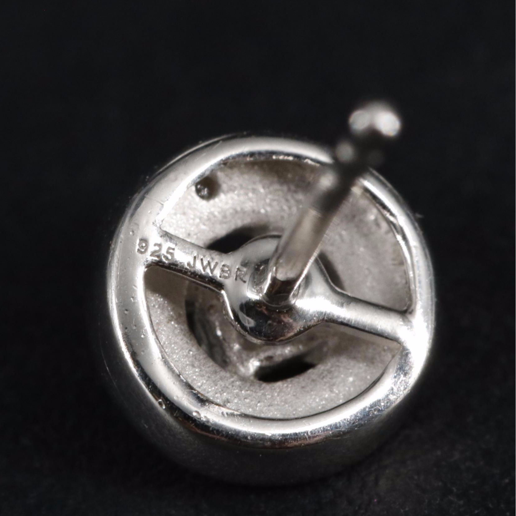 Sterling and Diamond Stud Earrings