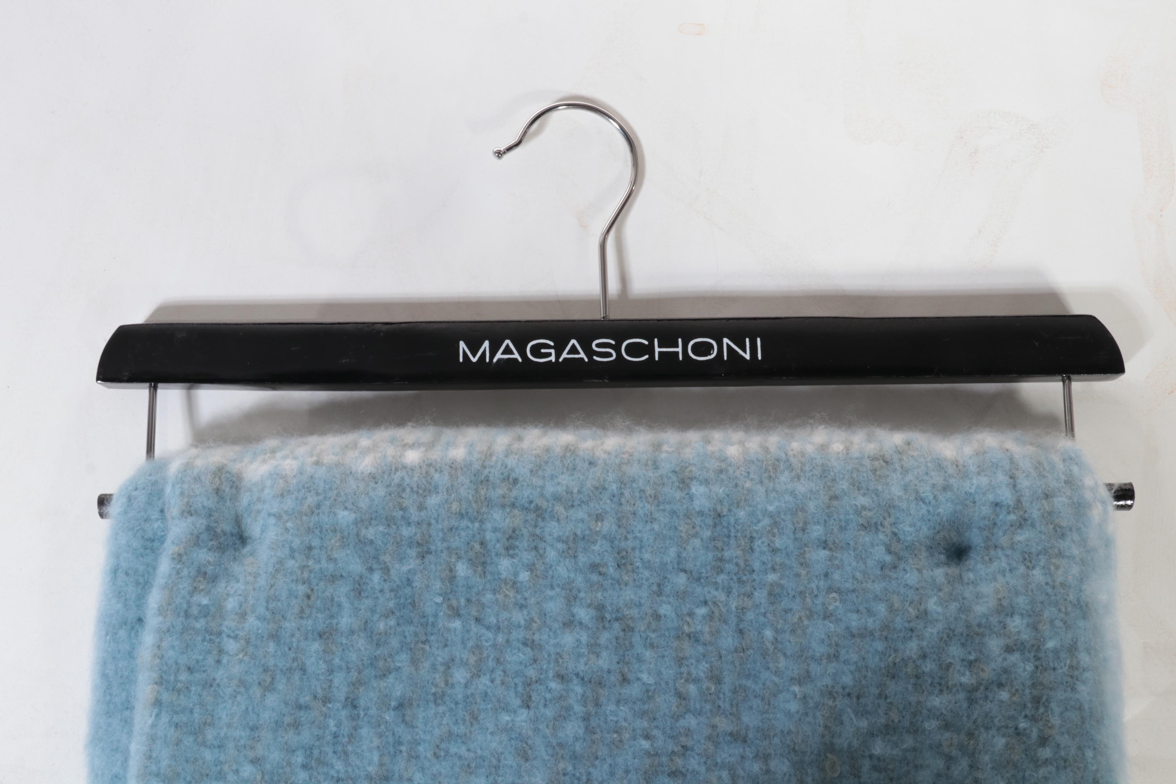 Magaschoni Home Faux Mohair Throw with Faux Fur Accent Pillow