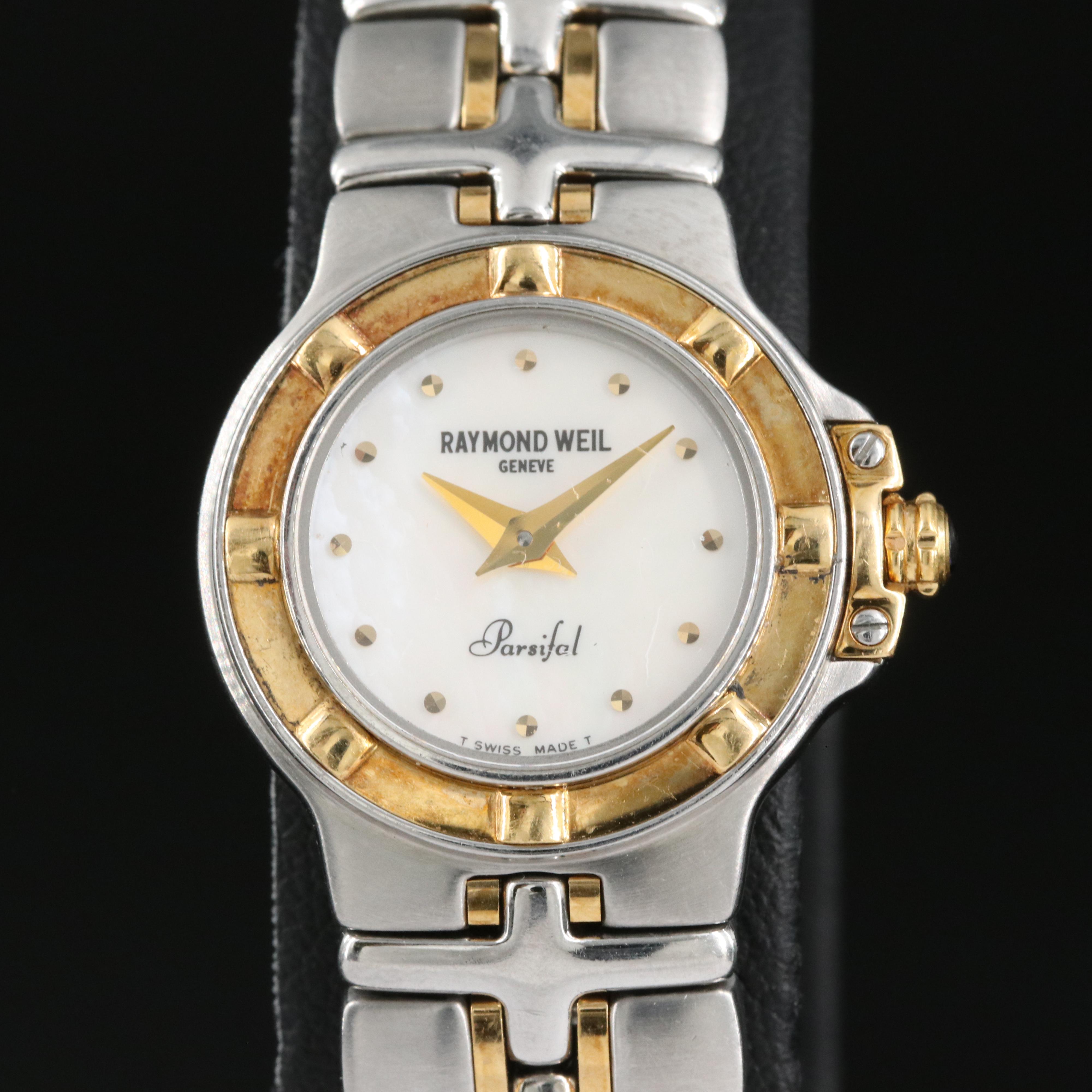 Raymond Weil Parsifal Mother of Pearl Dial Two -Tone Watch