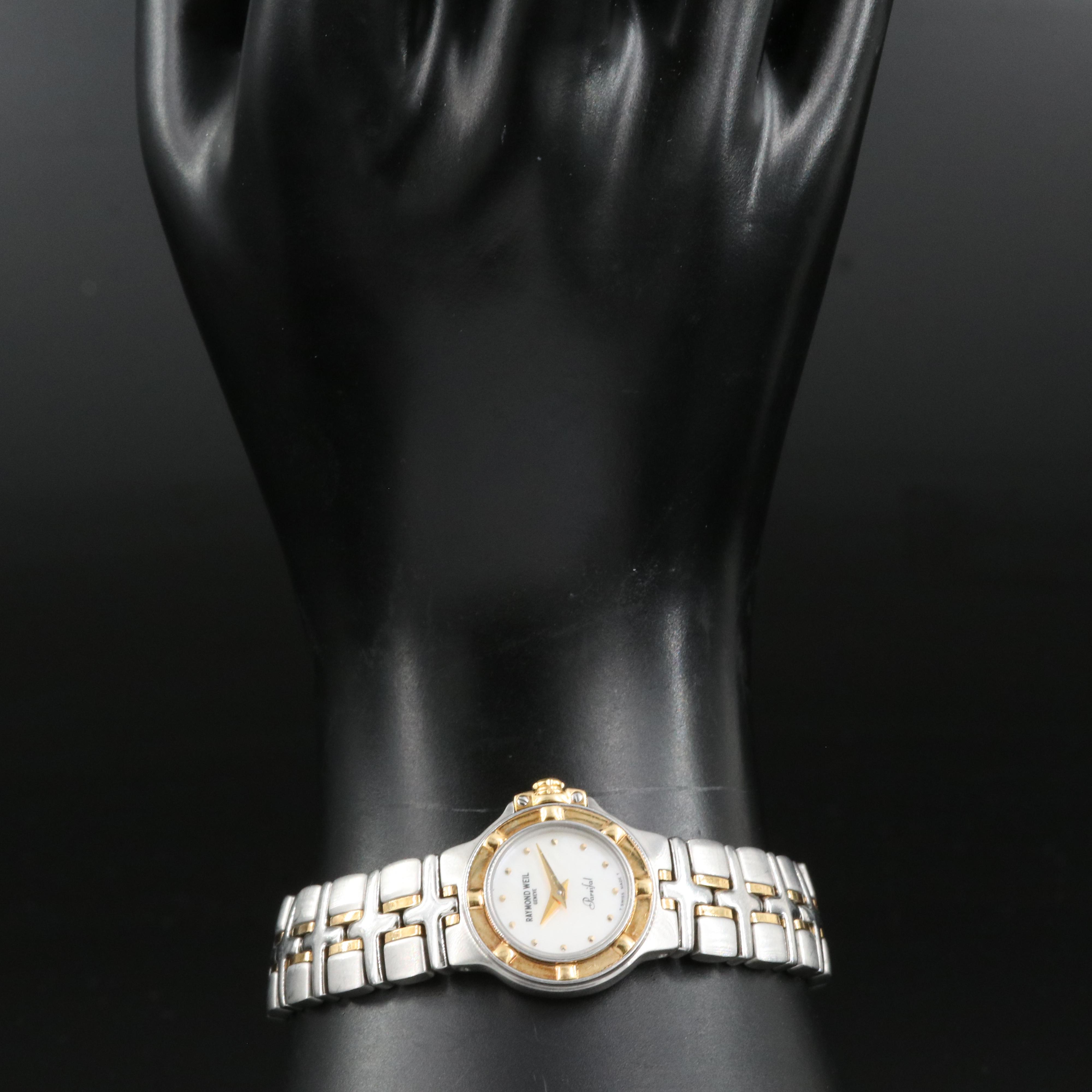 Raymond Weil Parsifal Mother of Pearl Dial Two -Tone Watch