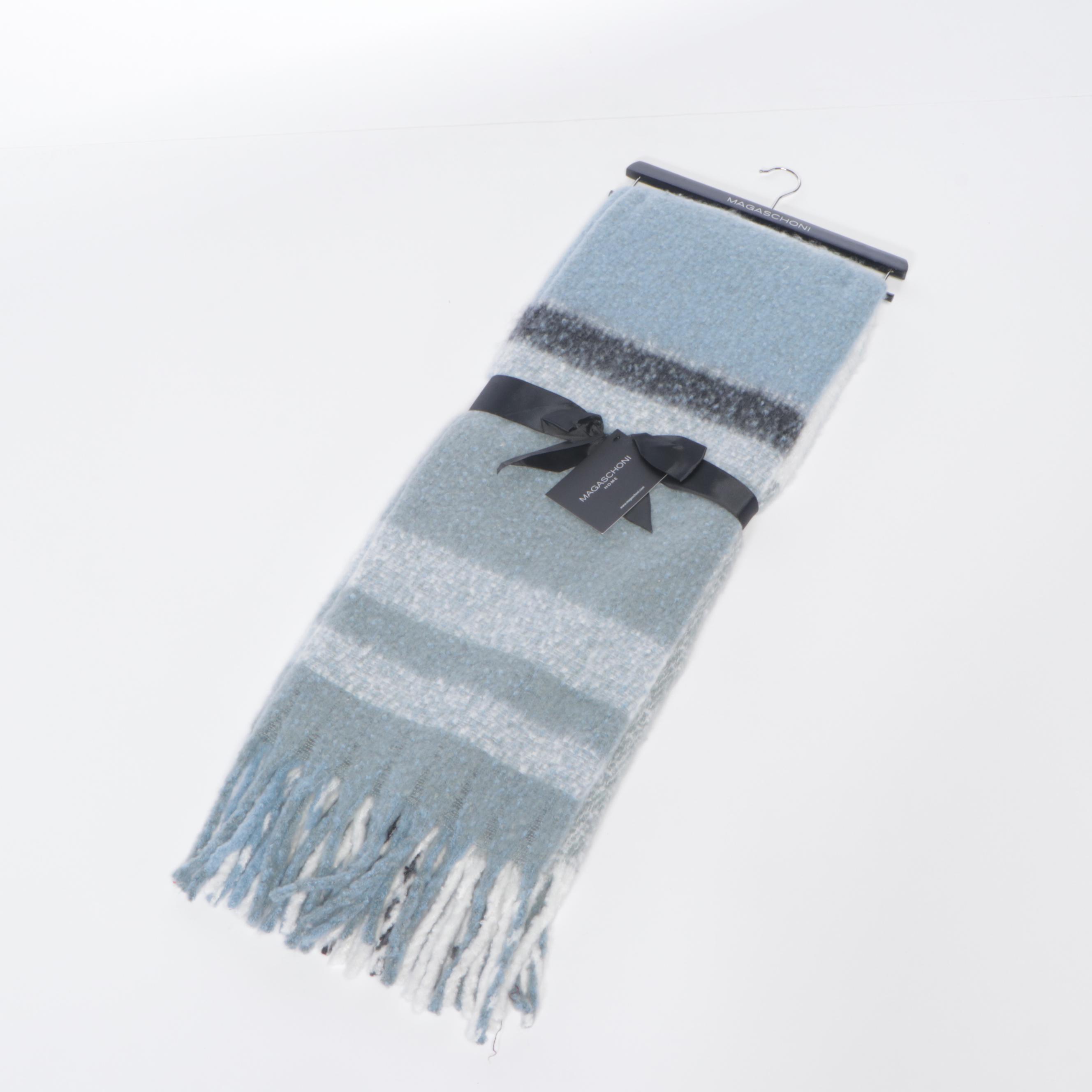 Magaschoni Home Faux Mohair Throws with Fringe