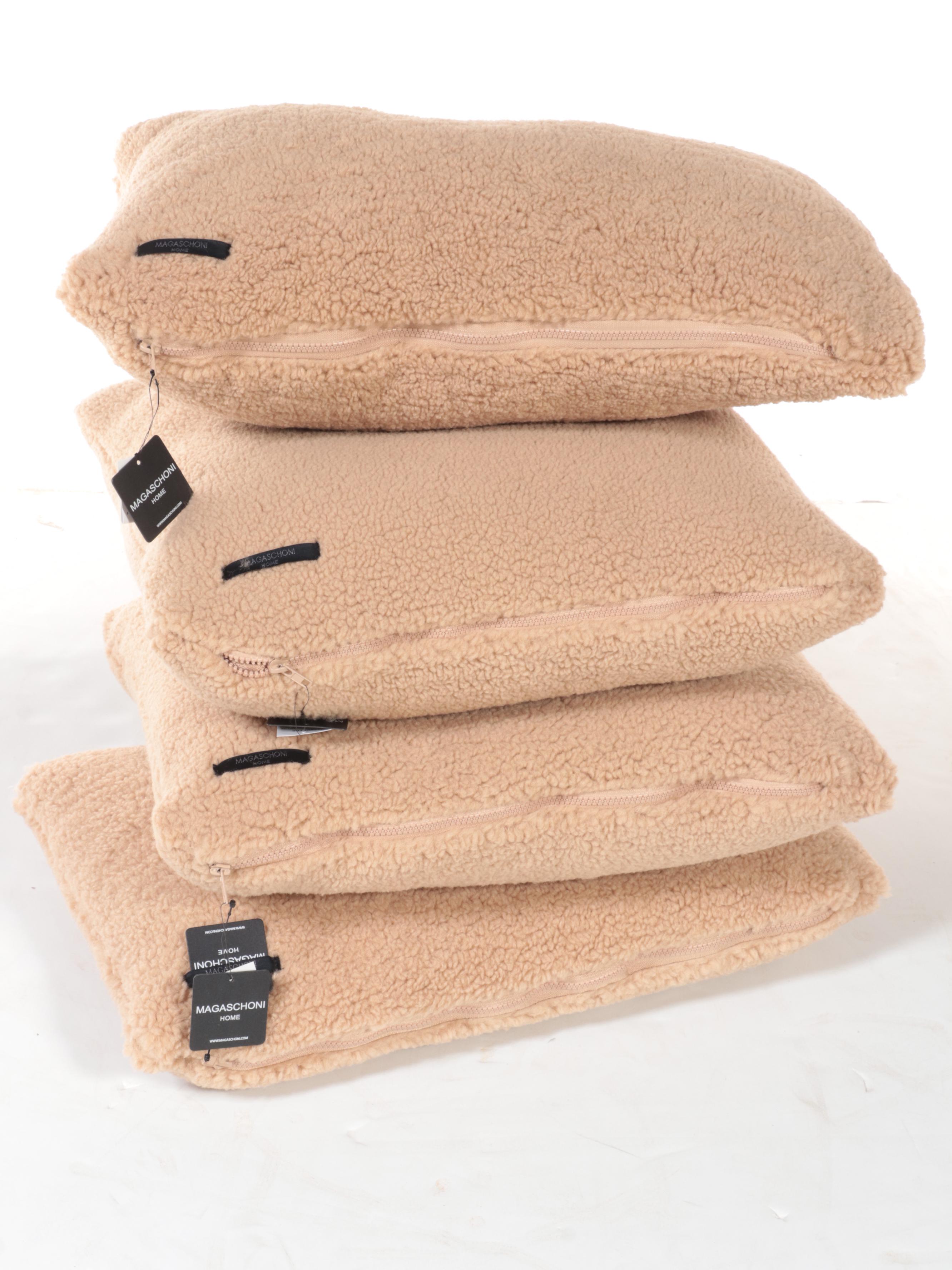 Magaschoni Home Plush Tan Fleece Accent Pillows
