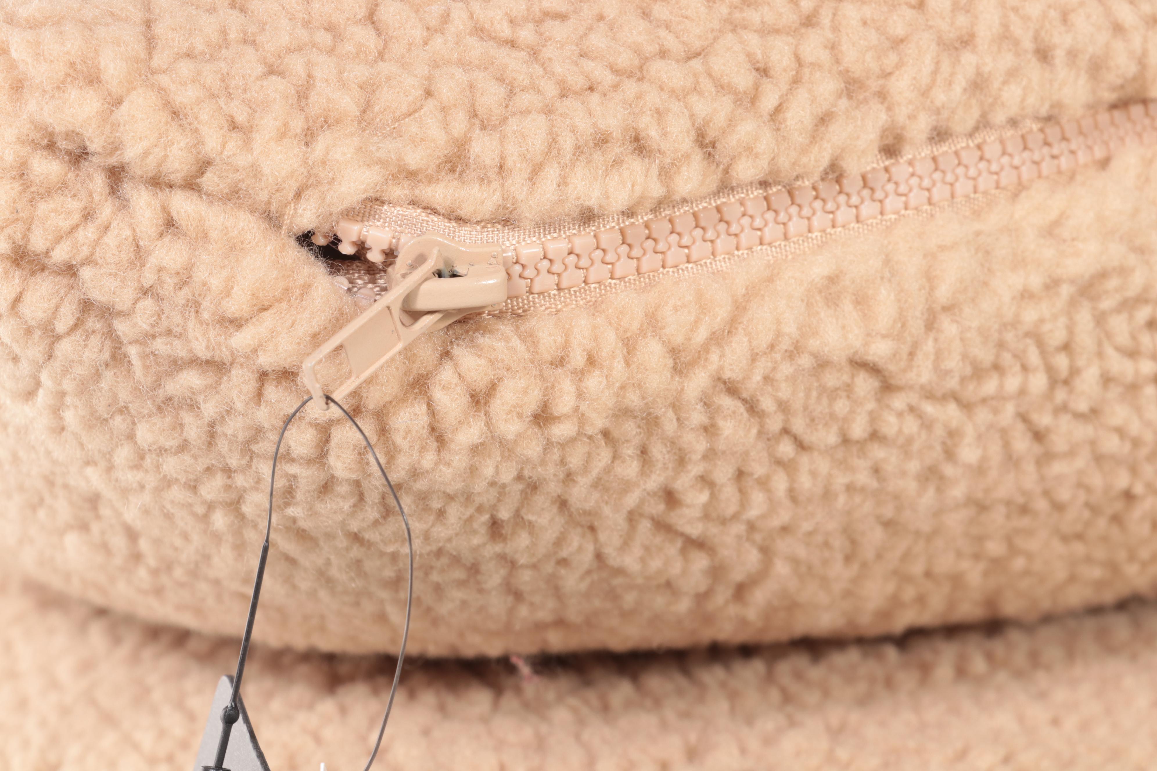 Magaschoni Home Plush Tan Fleece Accent Pillows