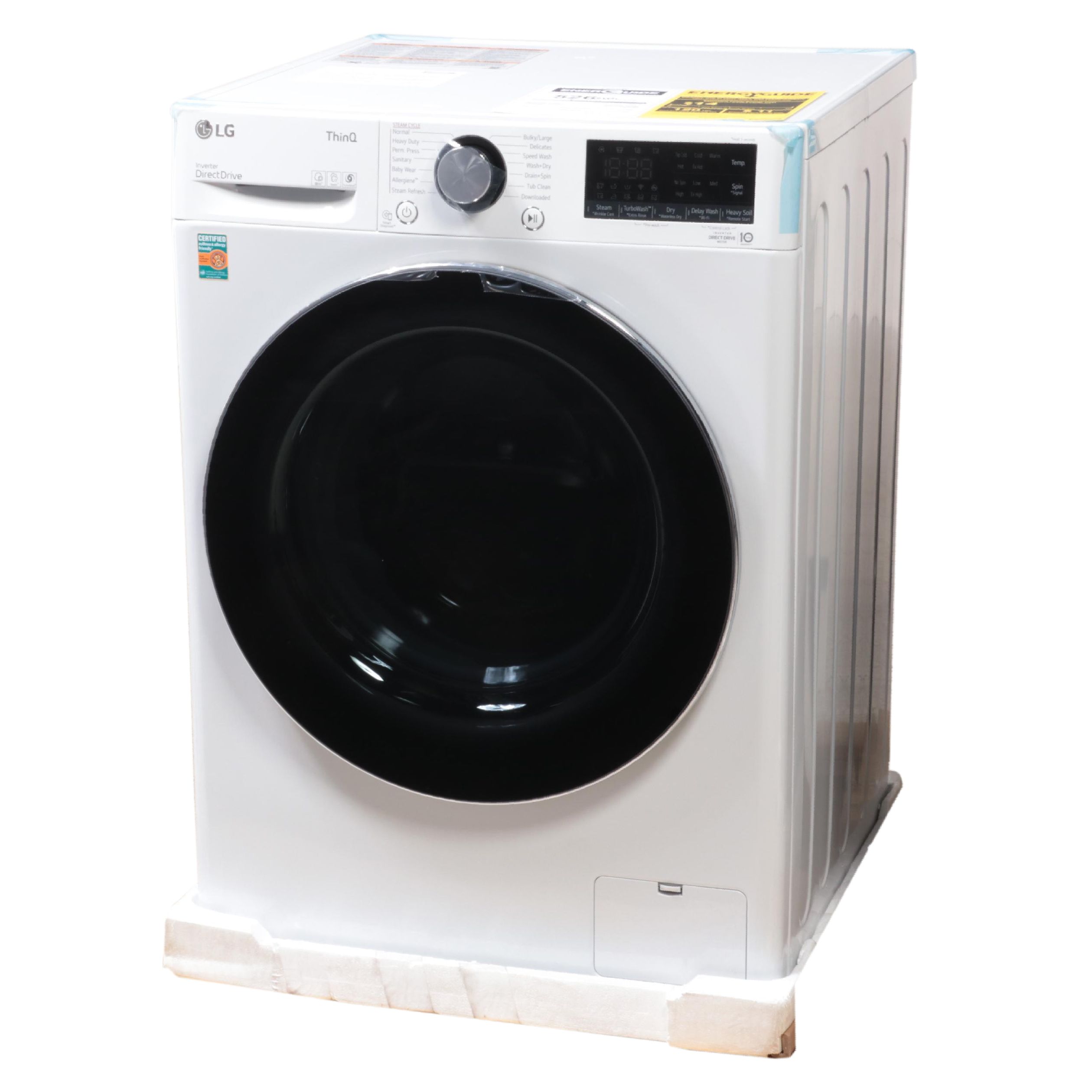 LG 2.4 Cu. Ft. White Smart Compact Front Load All-In-One Washer/Dryer Combo