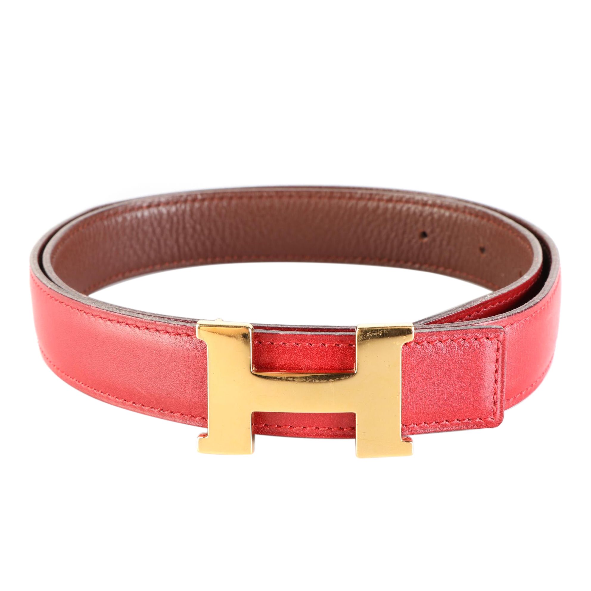 Hermès H Buckle Reversible Belt in Box Calf and Clemence Leather