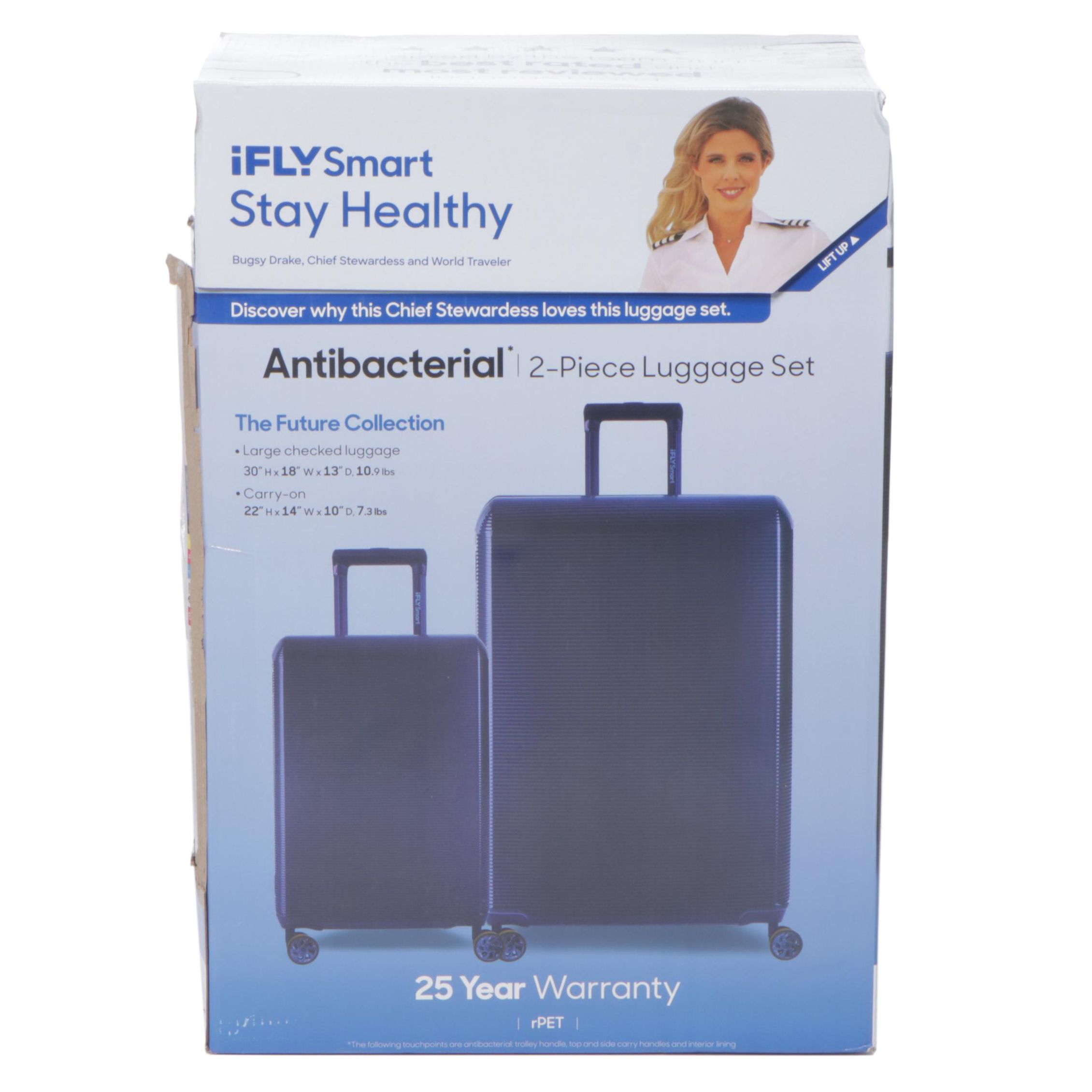 iFLY Smart Antibacterial Two-Piece Luggage Set