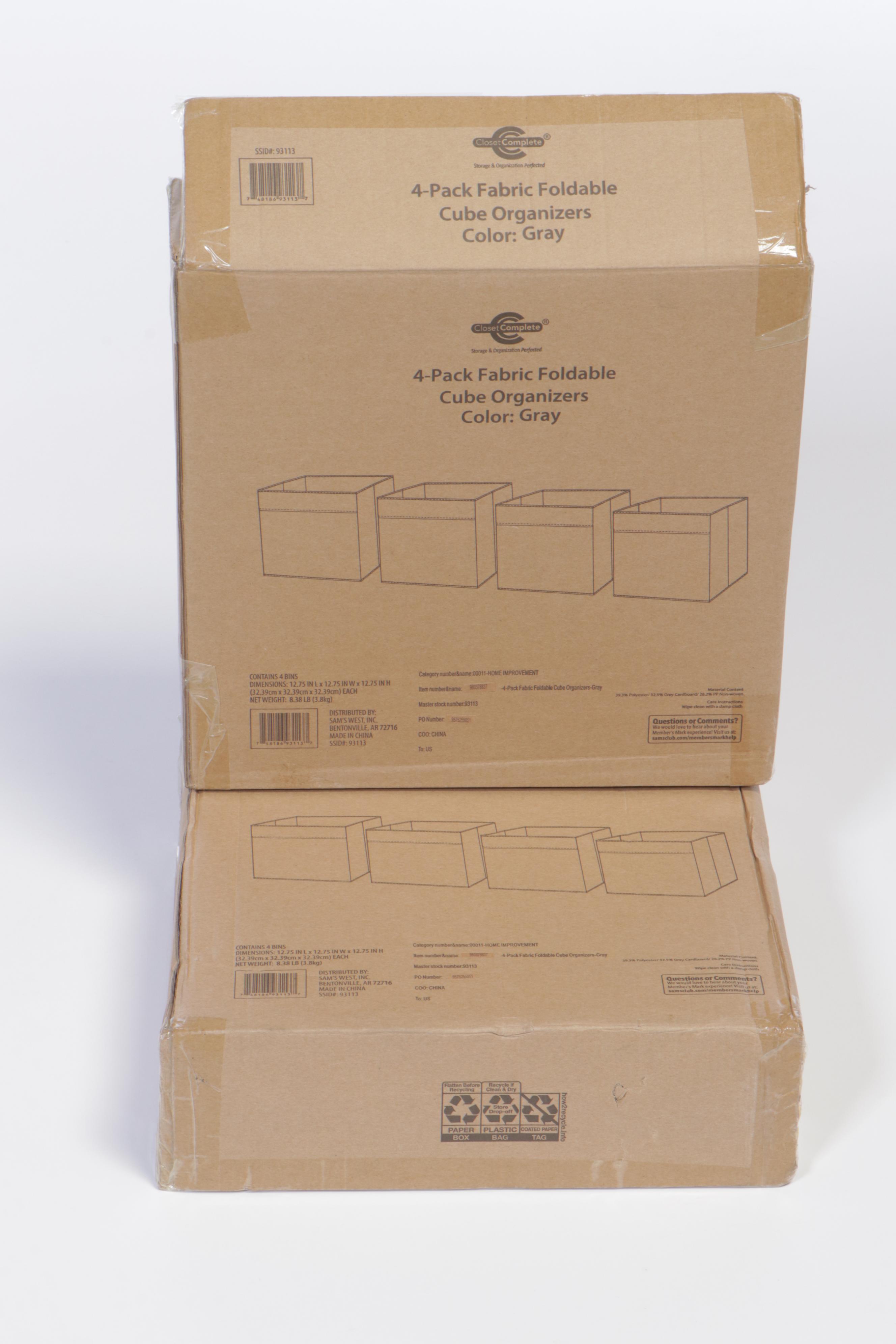 Eight Closet Complete Foldable Fabric Cube Organizer Bins