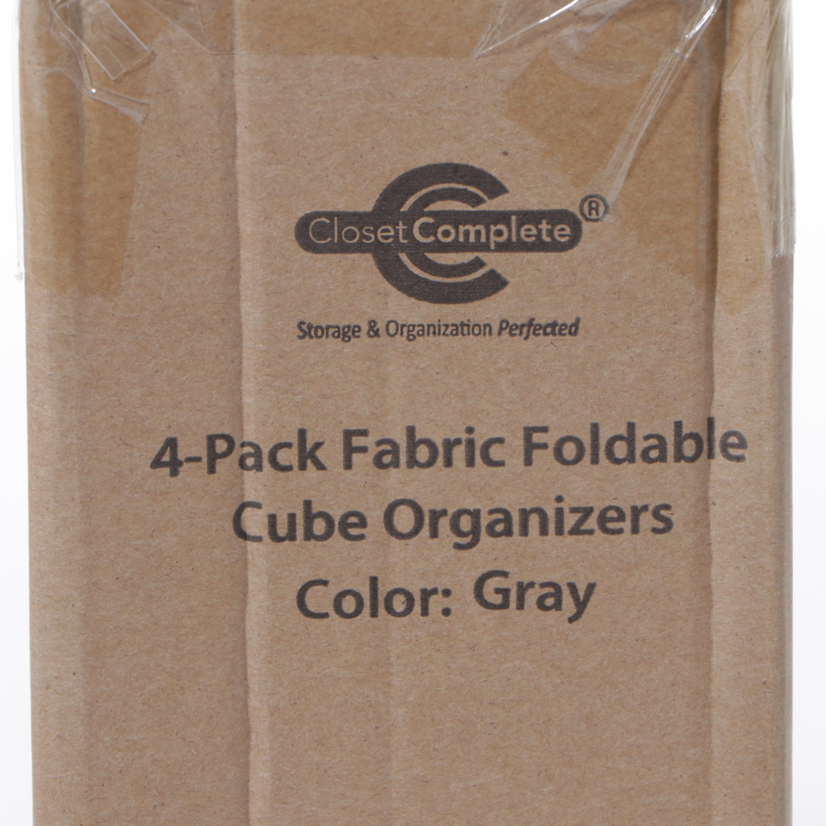 Four Closet Complete Foldable Fabric Cube Organizer Bins