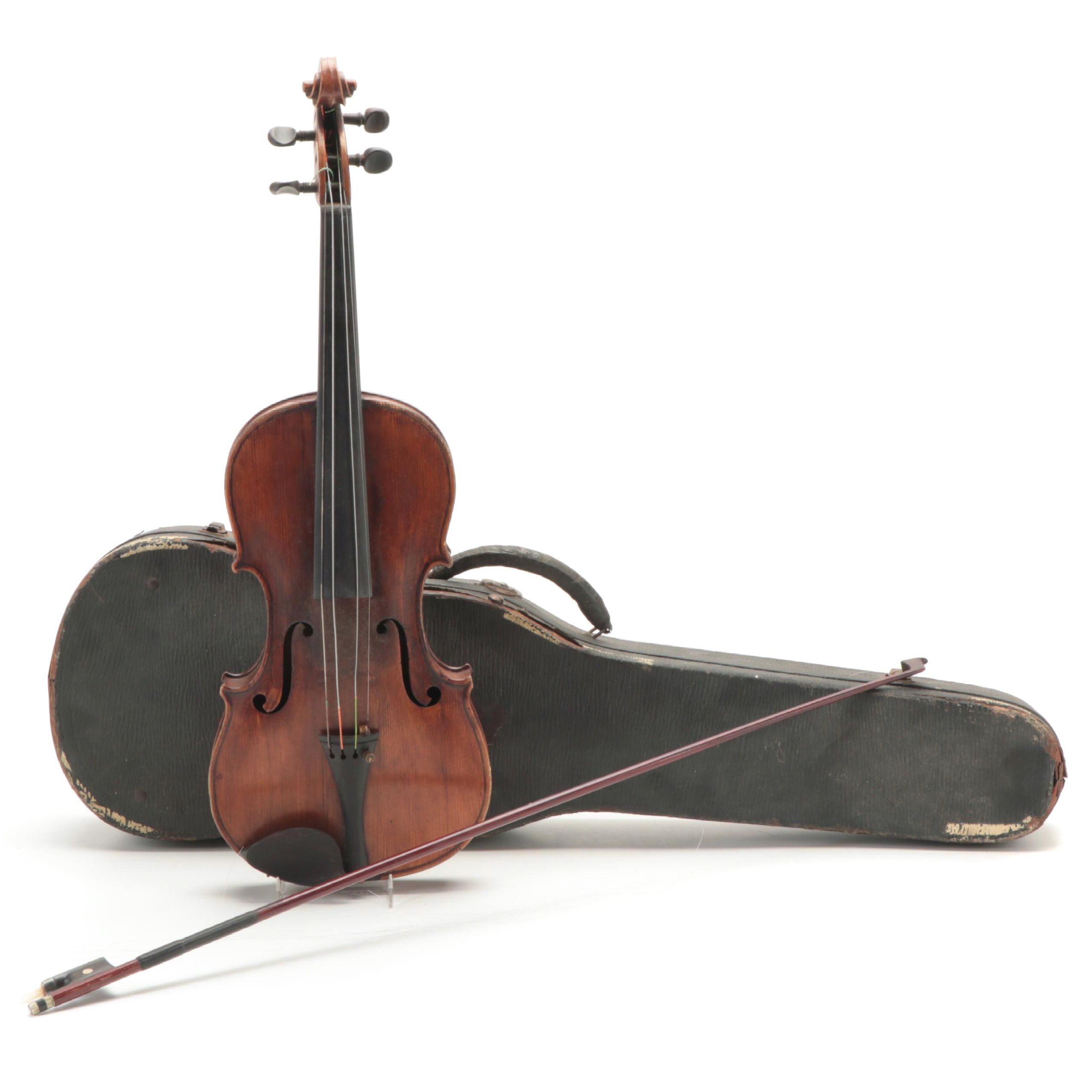 4/4 Violin With Case and Bow