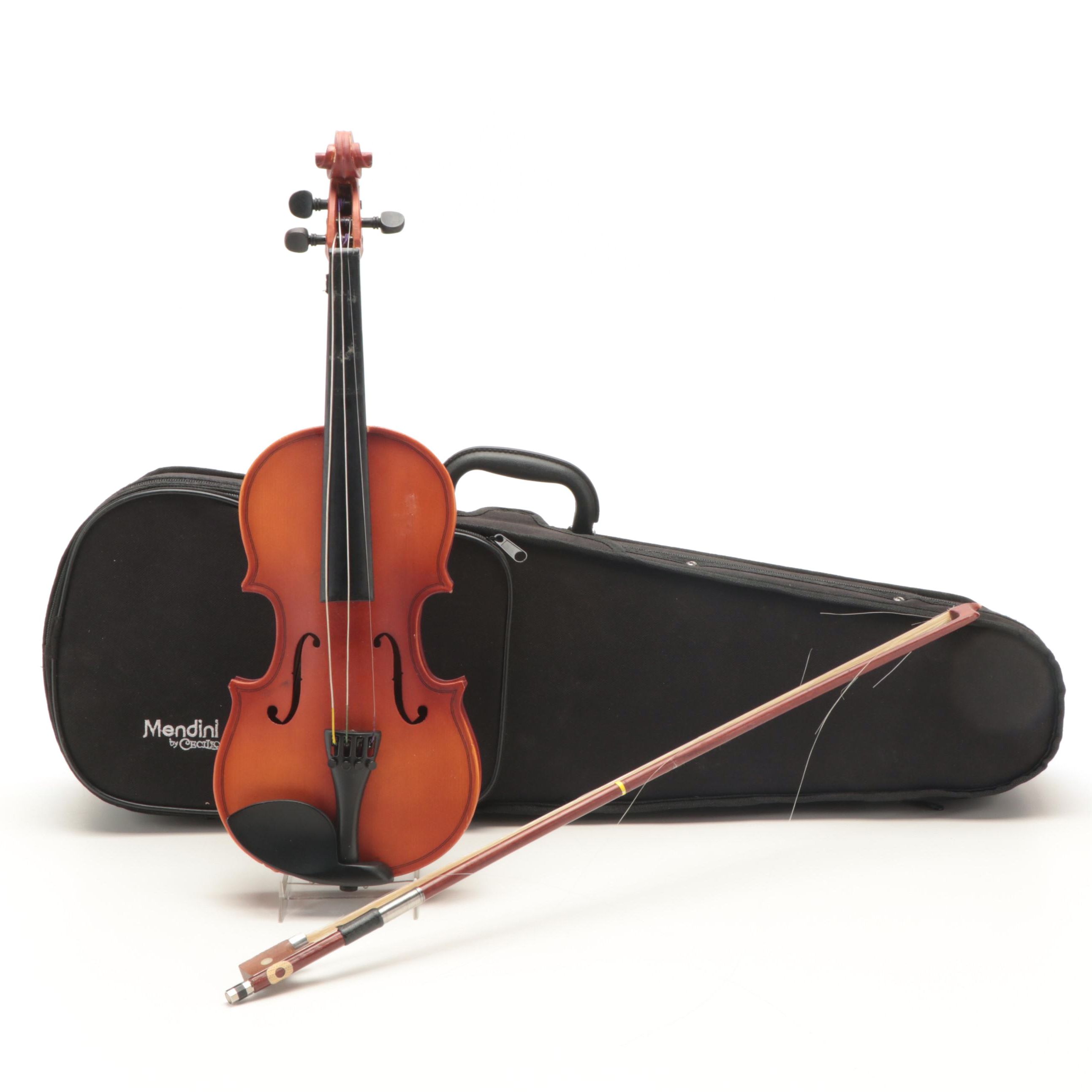 Mendini by Cecilio Model MV300 1/4 Violin with Bow and Case