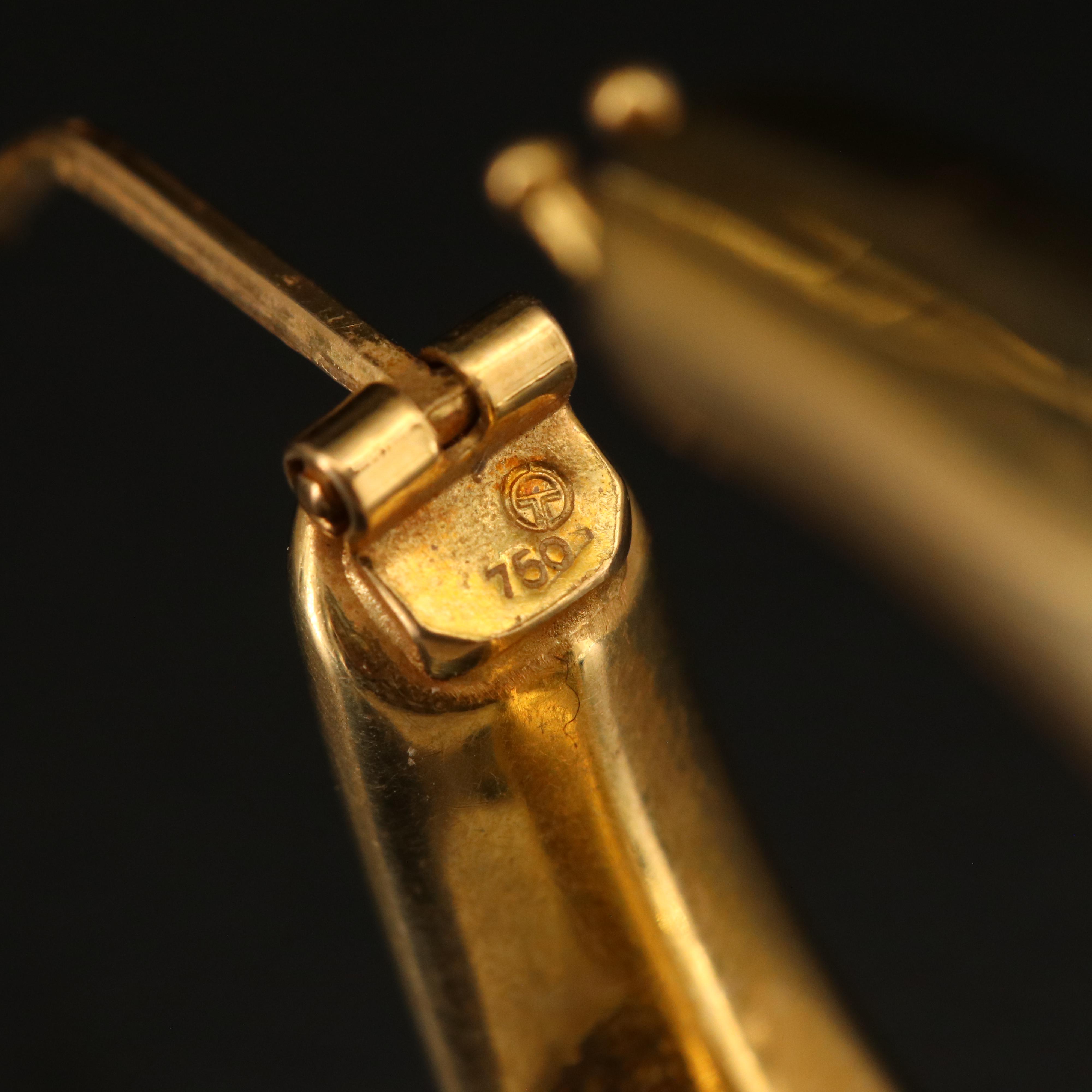 18K Puff Hoop Earrings