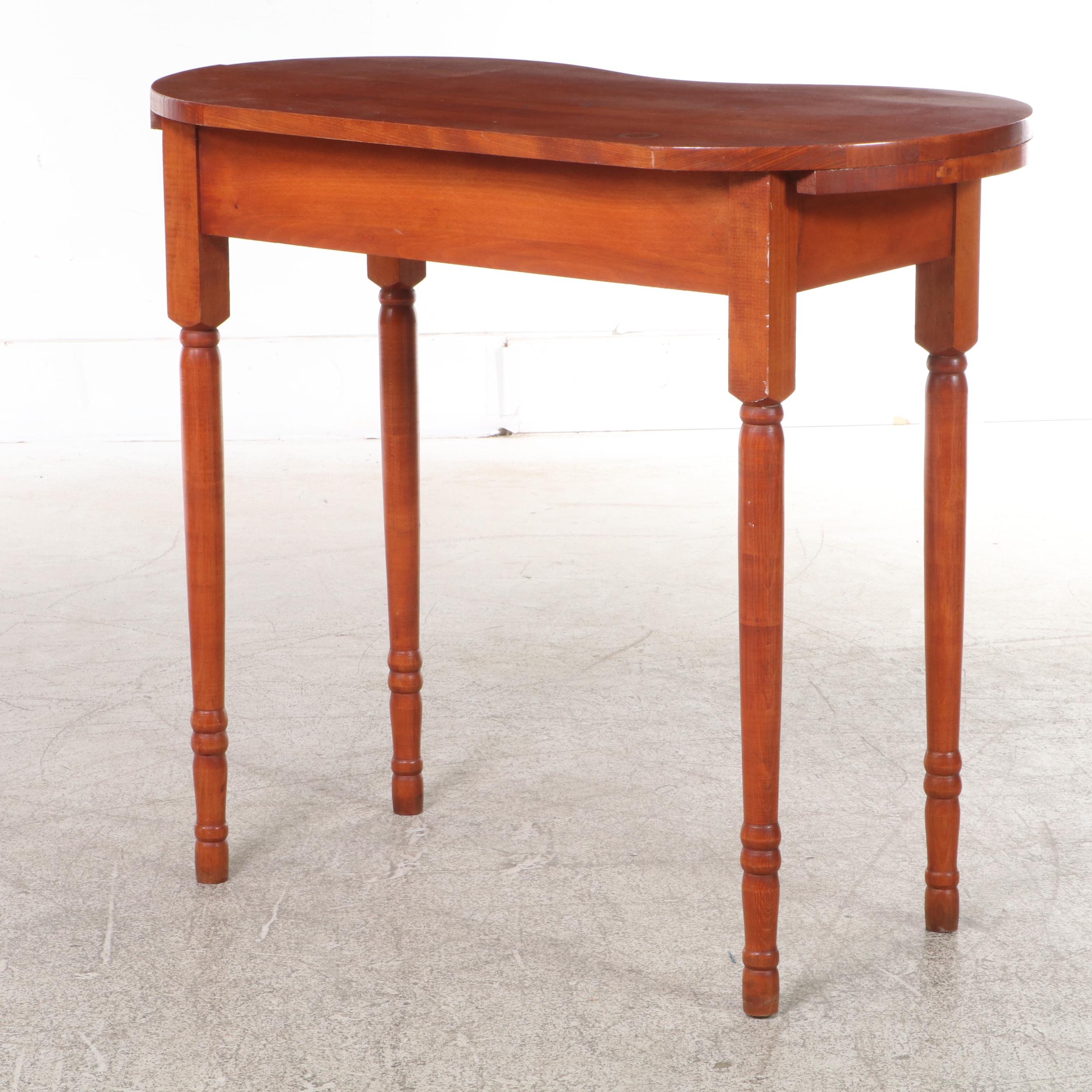 Aristo Bilt Colonial Style Hardwood Dressing Table and Stool, Mid-20th Century
