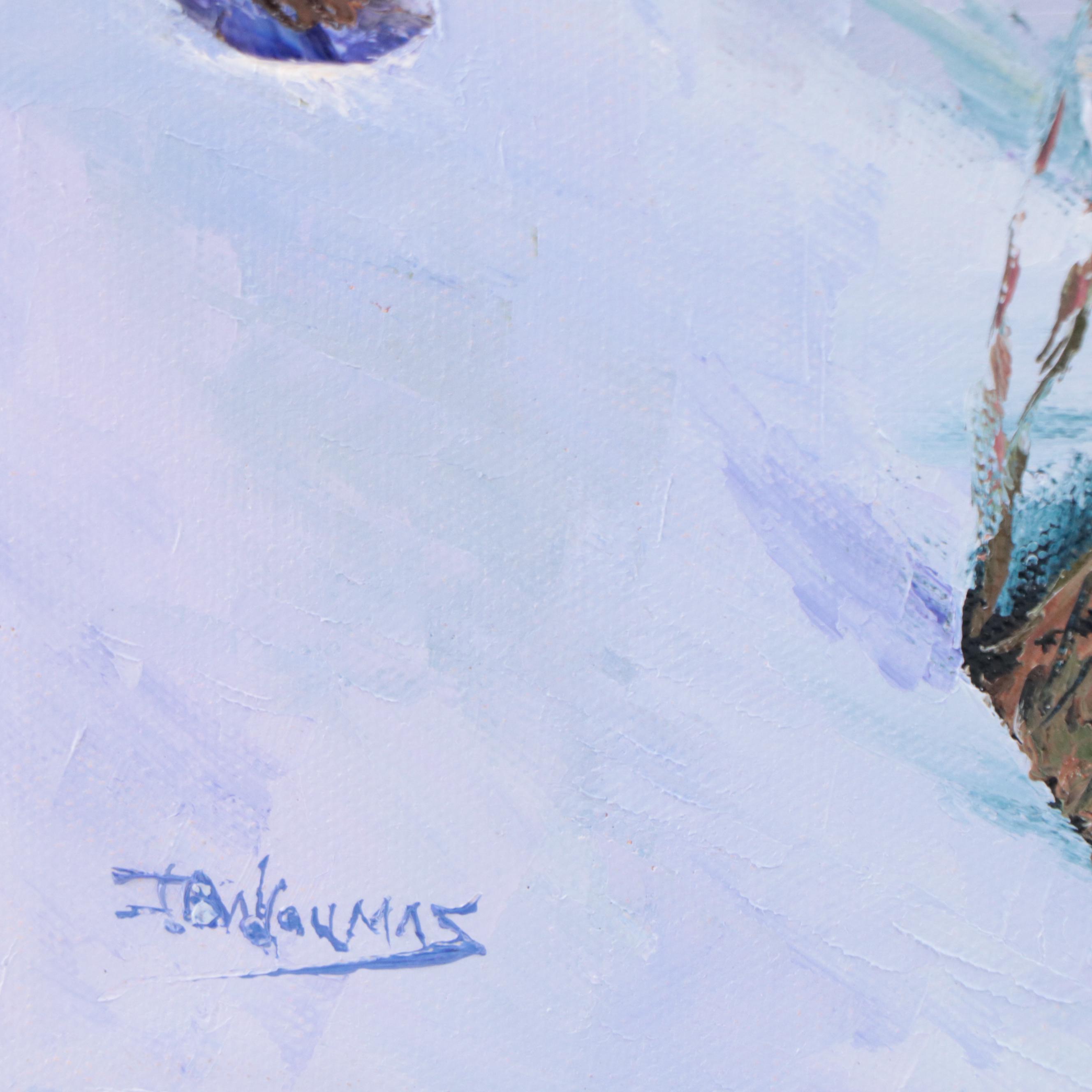 James Baldoumas Landscape Oil Painting "Winter Stream," 2022