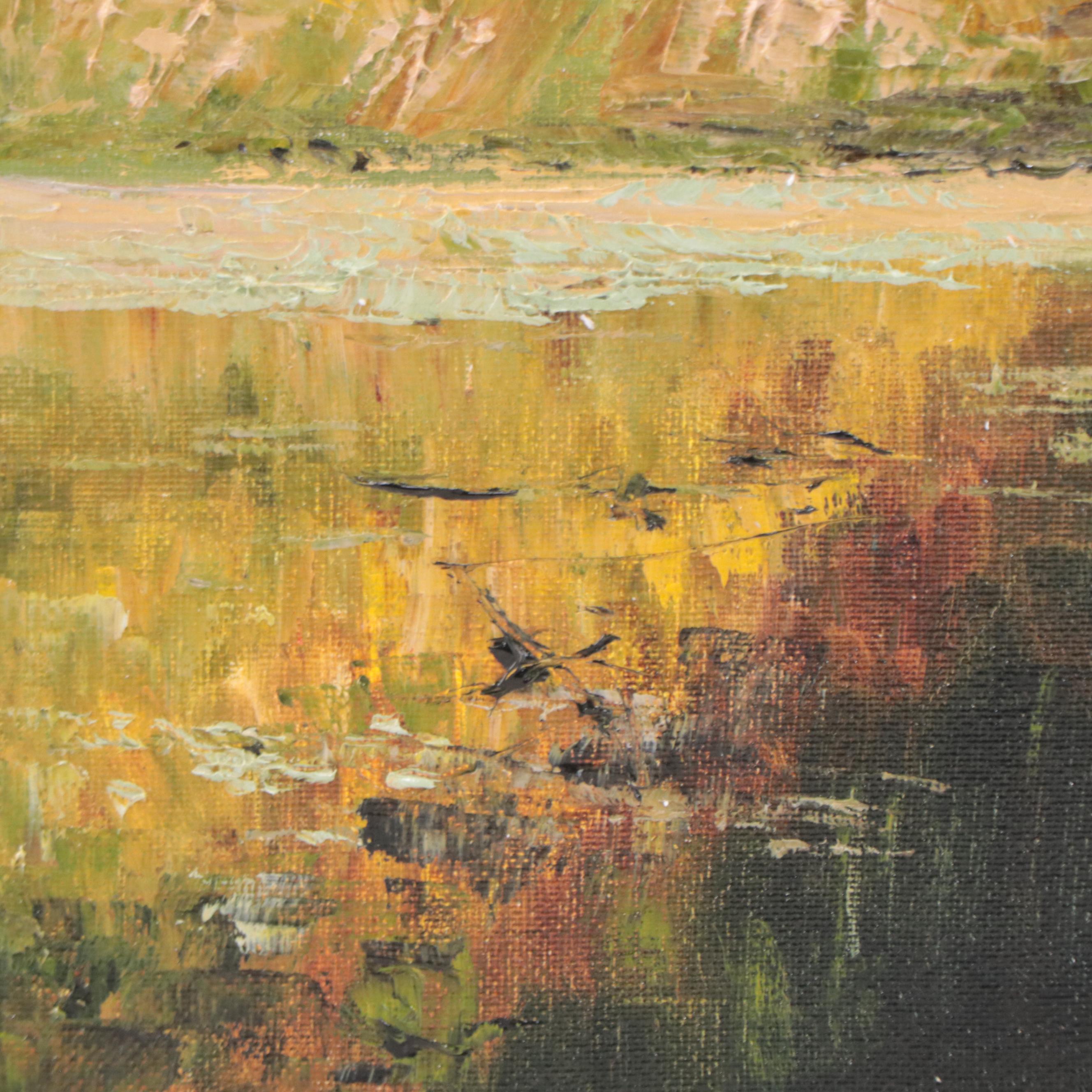 Garncarek Aleksander Landscape Oil Painting "Staw Jesienny," 2022