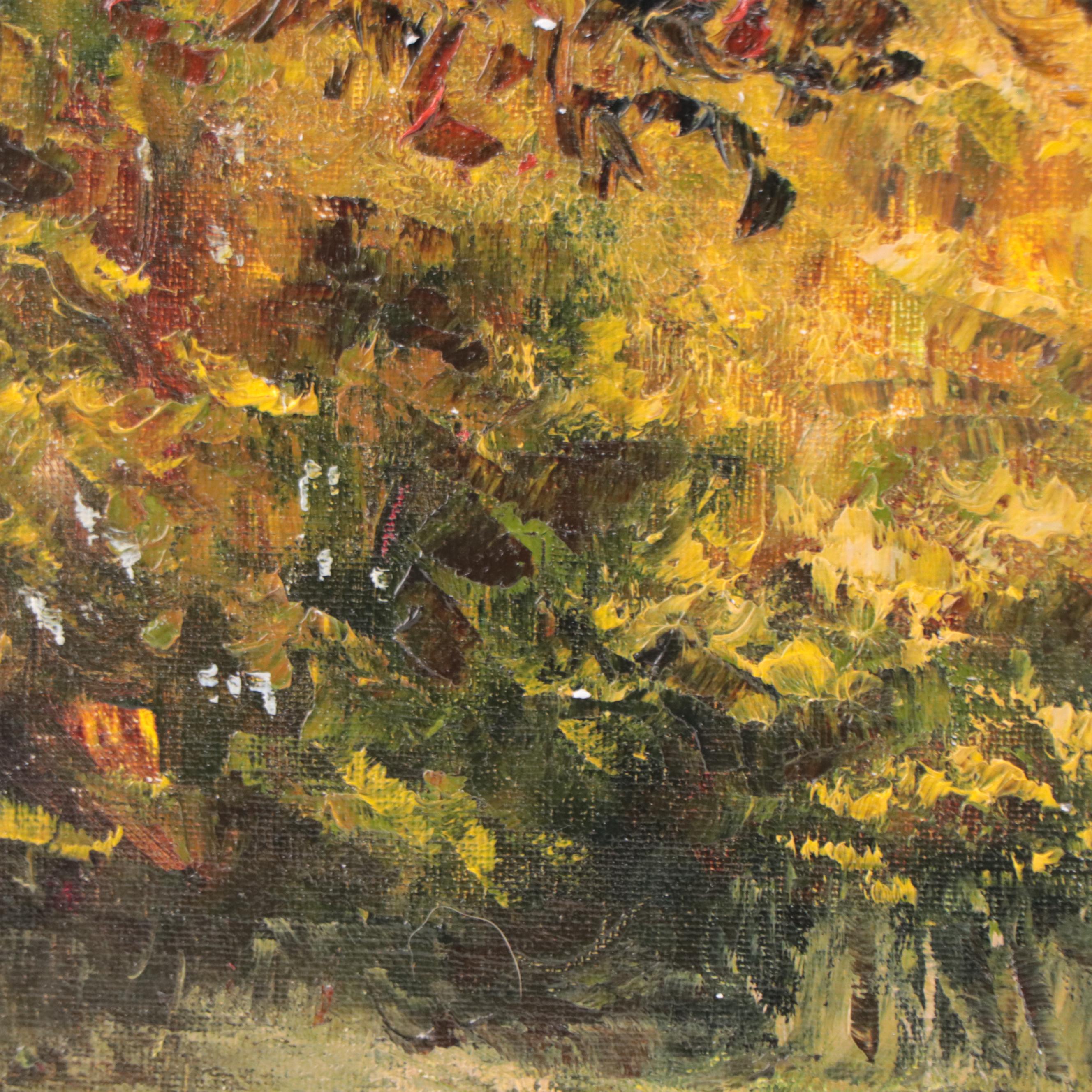 Garncarek Aleksander Landscape Oil Painting "Staw Jesienny," 2022