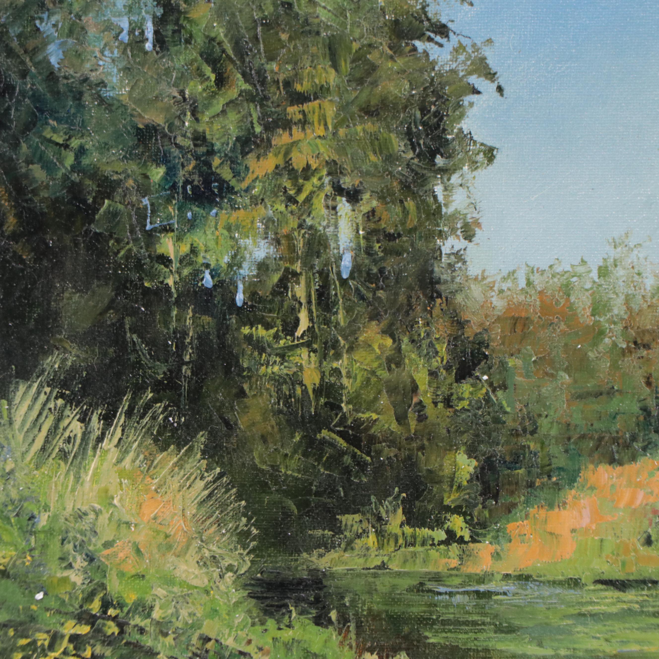 Garncarek Aleksander Oil Painting "Rzeka w Lesie," 2022