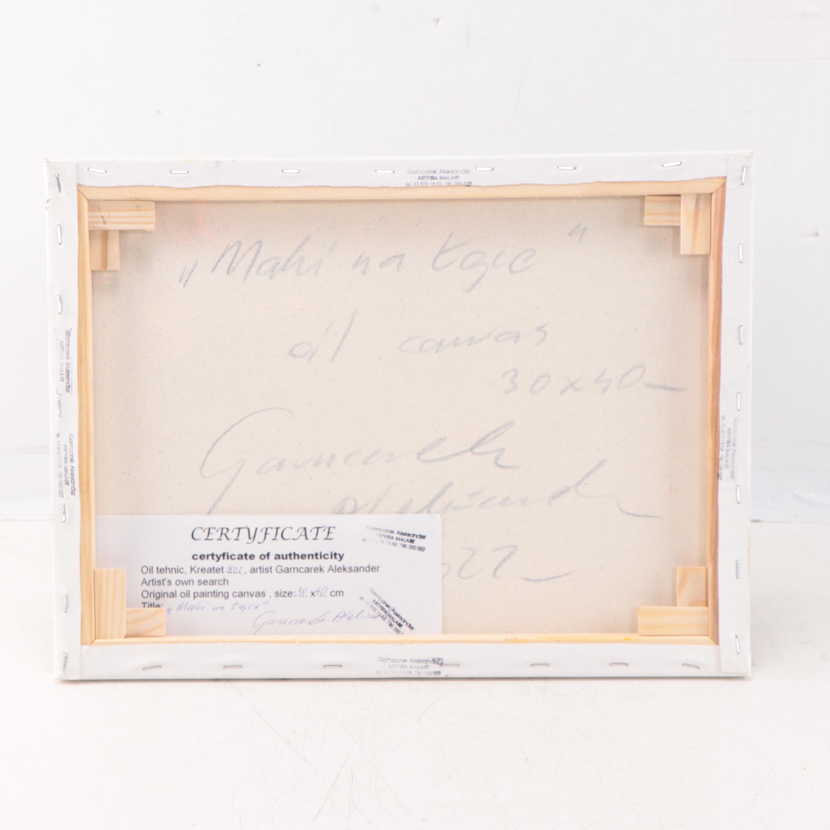 Garncarek Aleksander Oil Painting "Maki Na Tące," 2022