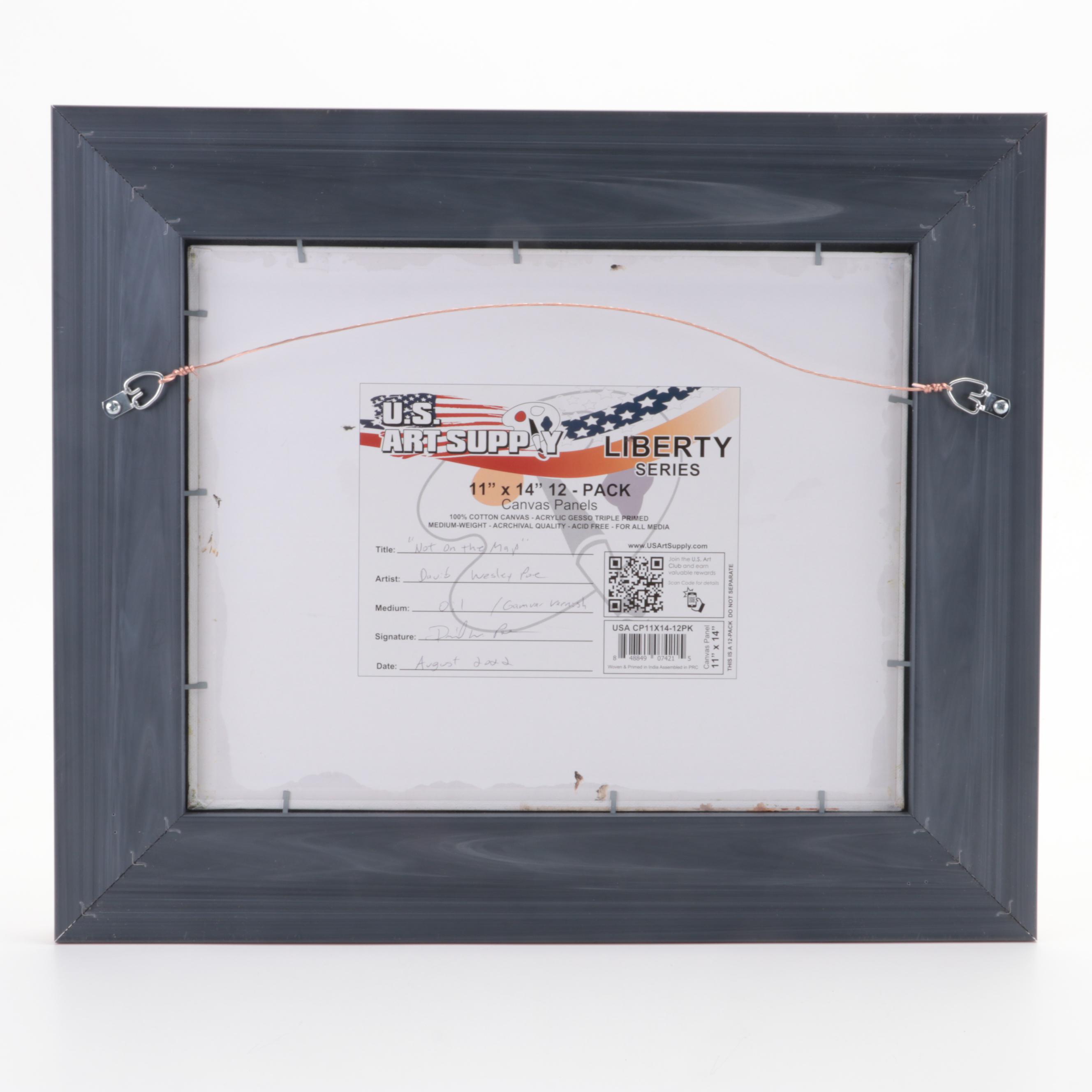 David Wesley Poe Landscape Oil Painting "Not On The Map," 2022