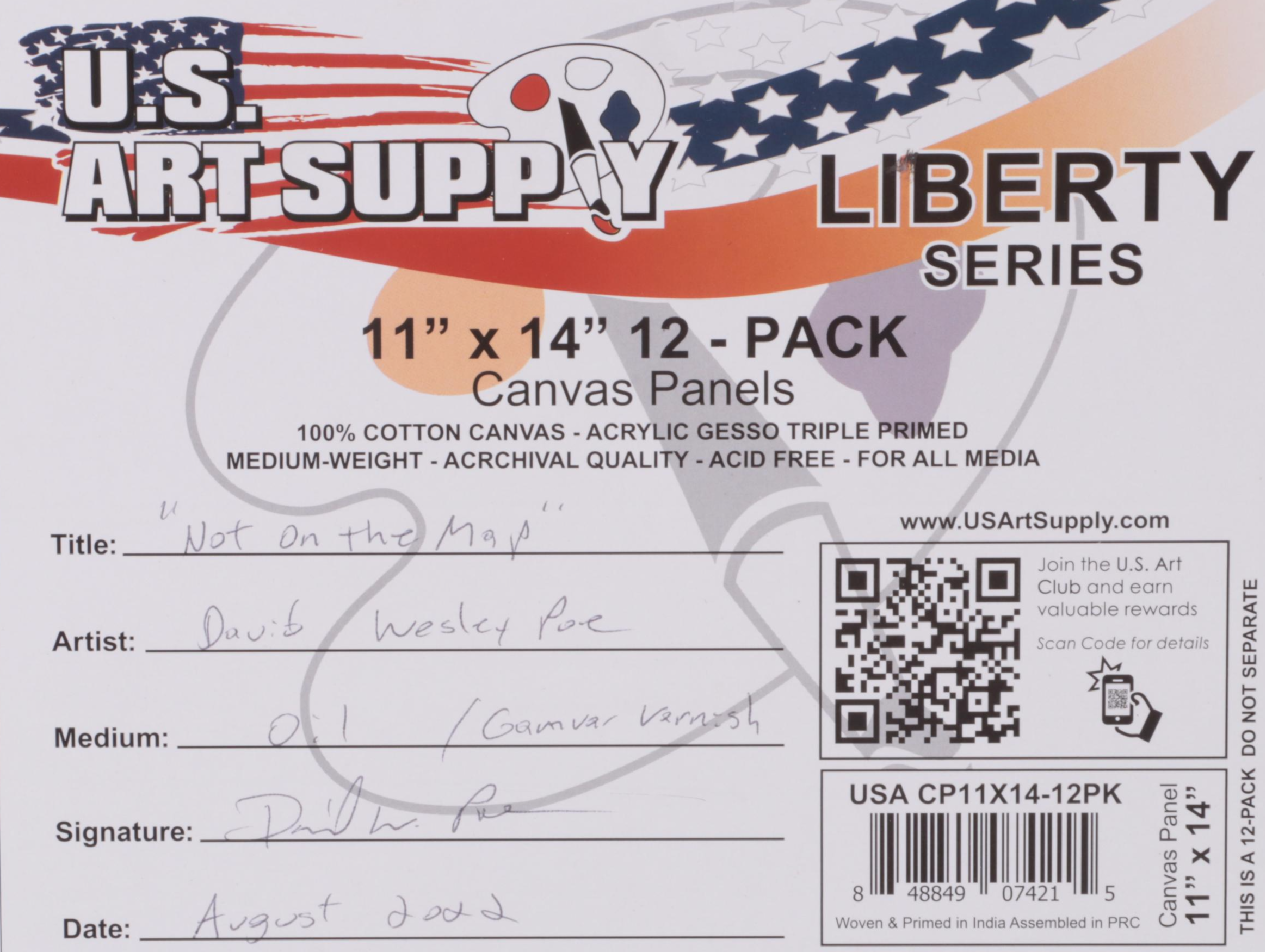 David Wesley Poe Landscape Oil Painting "Not On The Map," 2022