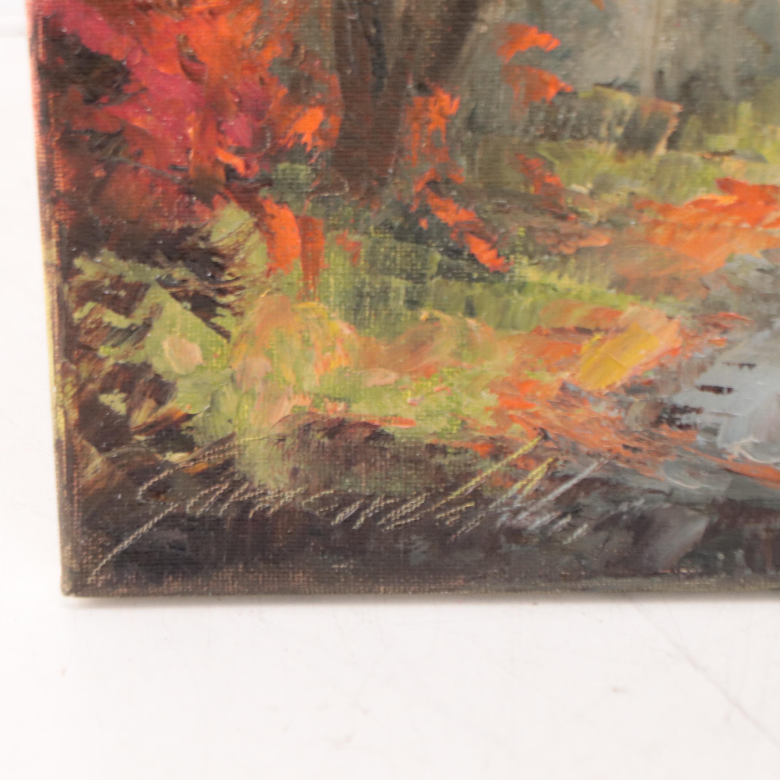 Garncarek Aleksander Landscape Oil Painting "Jesienna Droga," 2022