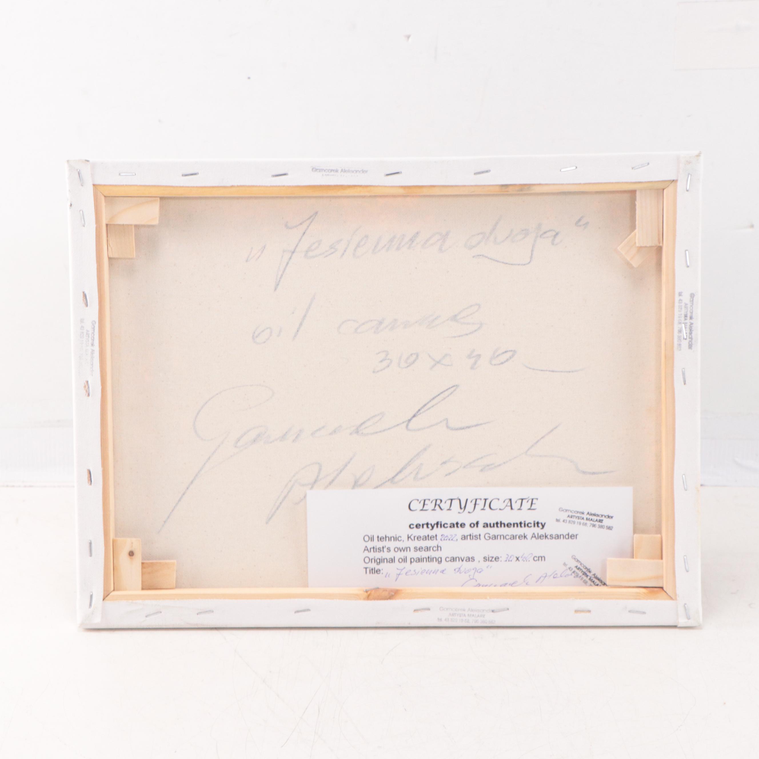 Garncarek Aleksander Landscape Oil Painting "Jesienna Droga," 2022