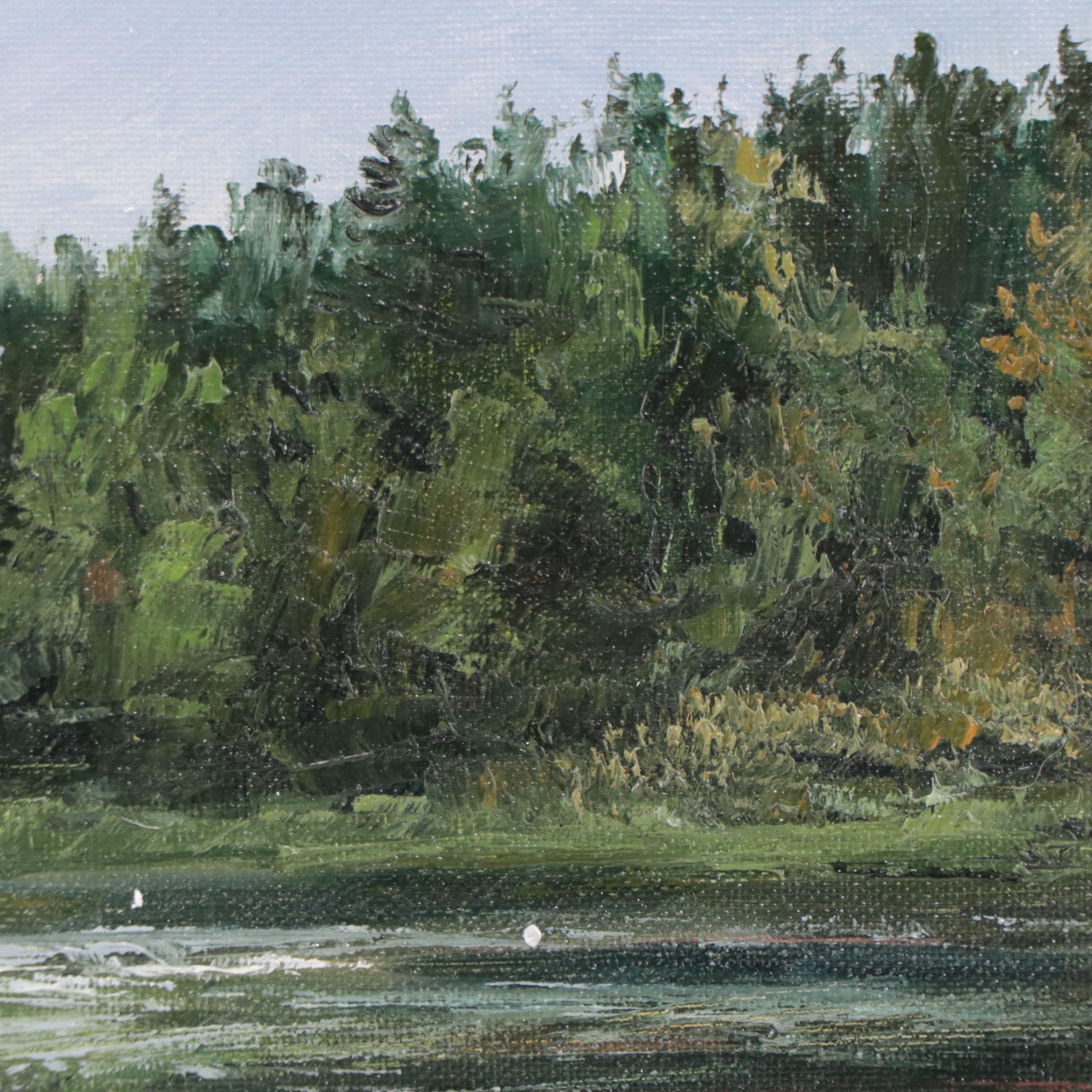 Garncarek Aleksander Landscape Oil Painting "Rzeka," 2022